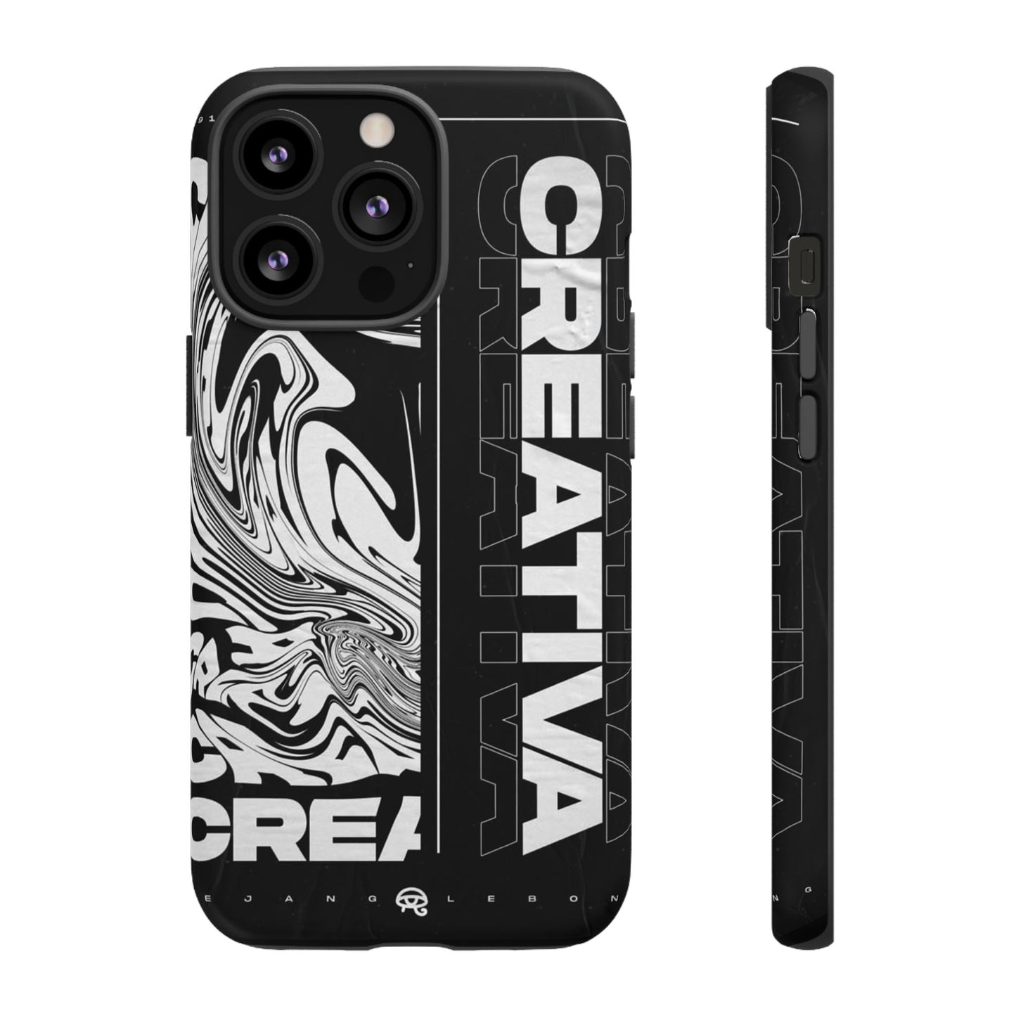 Bold Creative Phone Case, Stylish Black Marble Art, Tough Phone Cover, Gift for Artists, Unique Smartphone Protector