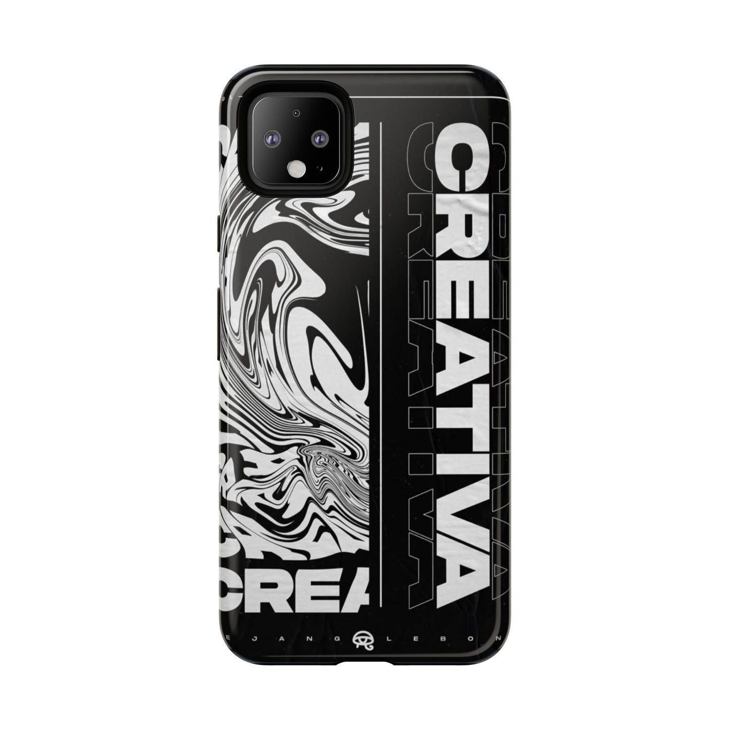 Bold Creative Phone Case, Stylish Black Marble Art, Tough Phone Cover, Gift for Artists, Unique Smartphone Protector