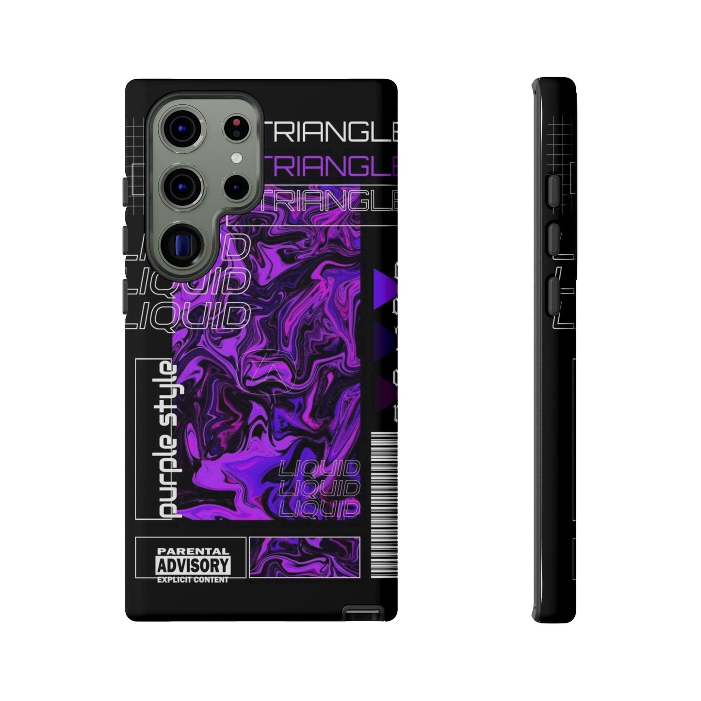 Abstract Purple Liquid Phone Case, Tough Phone Cover, Trendy Phone Accessory, Unique Gift for Tech Lovers, Modern Design for All Occasions