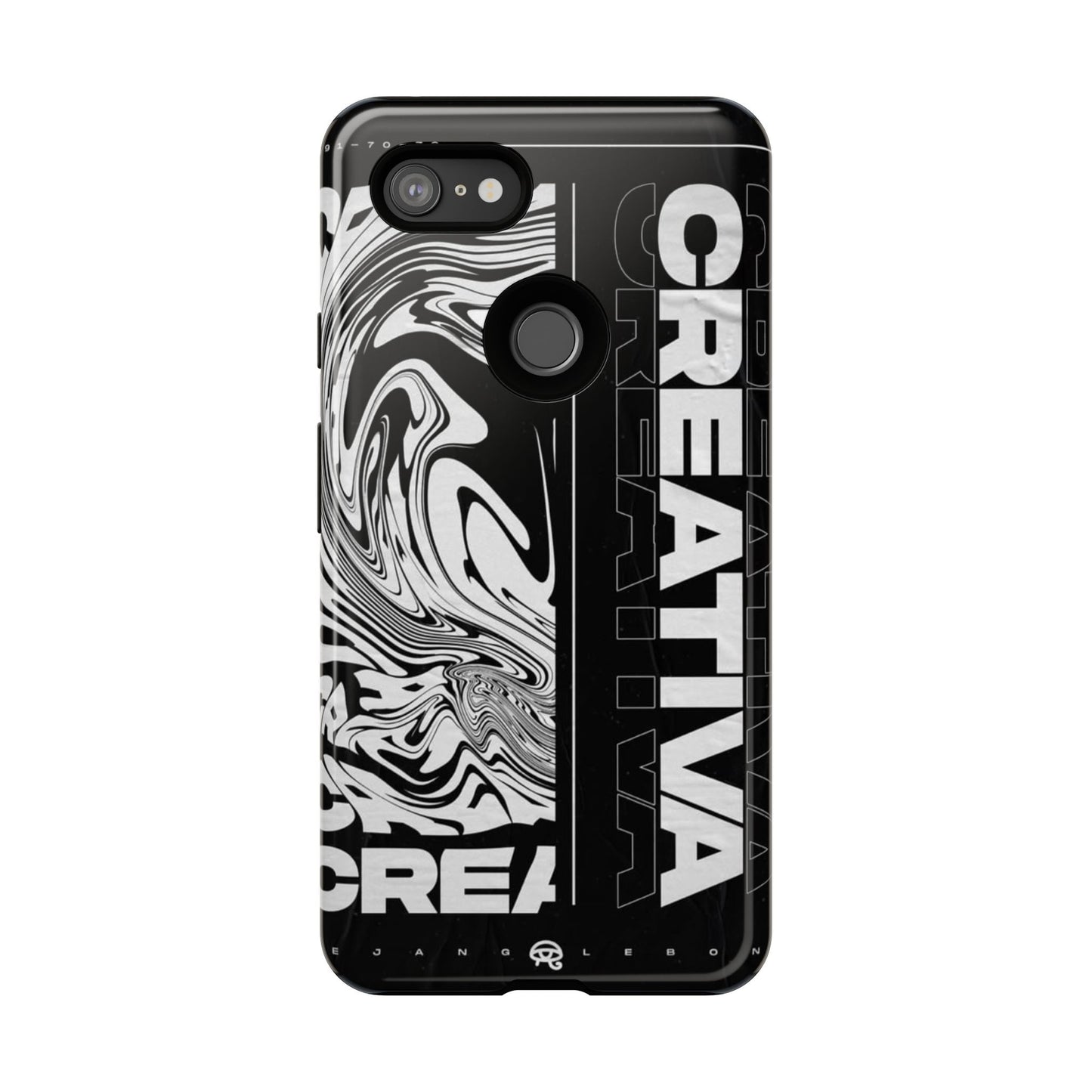 Bold Creative Phone Case, Stylish Black Marble Art, Tough Phone Cover, Gift for Artists, Unique Smartphone Protector