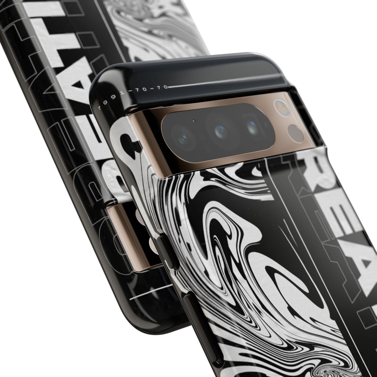 Bold Creative Phone Case, Stylish Black Marble Art, Tough Phone Cover, Gift for Artists, Unique Smartphone Protector