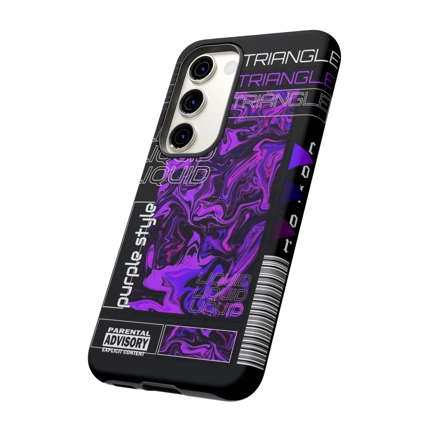 Abstract Purple Liquid Phone Case, Tough Phone Cover, Trendy Phone Accessory, Unique Gift for Tech Lovers, Modern Design for All Occasions
