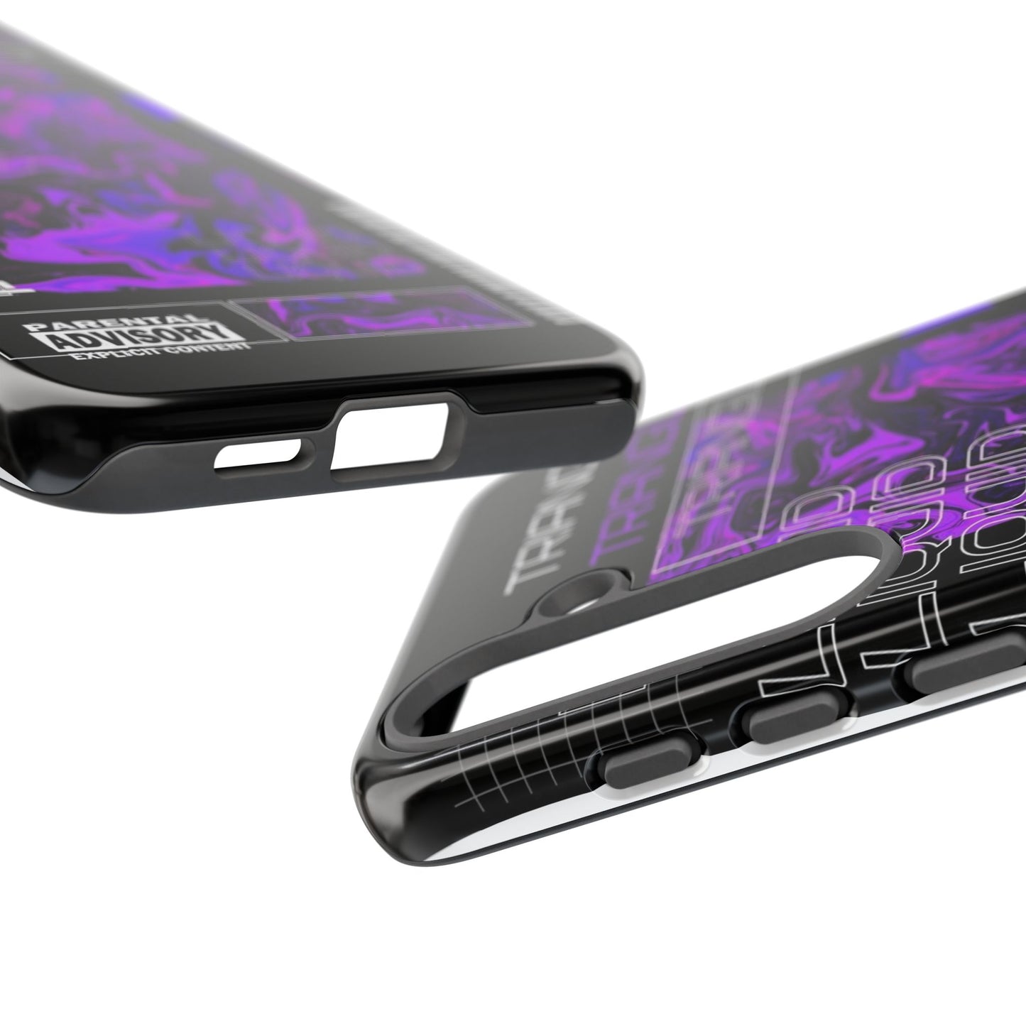 Abstract Purple Liquid Phone Case, Tough Phone Cover, Trendy Phone Accessory, Unique Gift for Tech Lovers, Modern Design for All Occasions