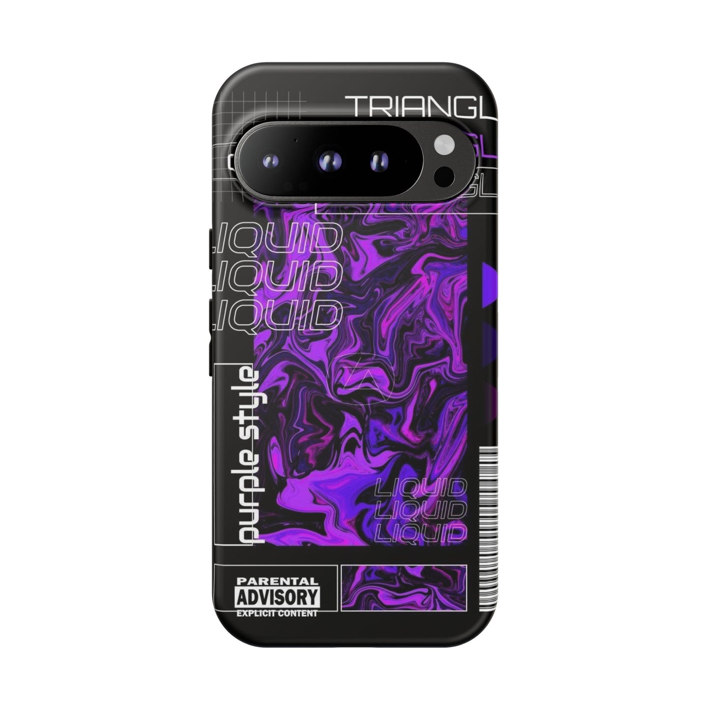 Abstract Purple Liquid Phone Case, Tough Phone Cover, Trendy Phone Accessory, Unique Gift for Tech Lovers, Modern Design for All Occasions