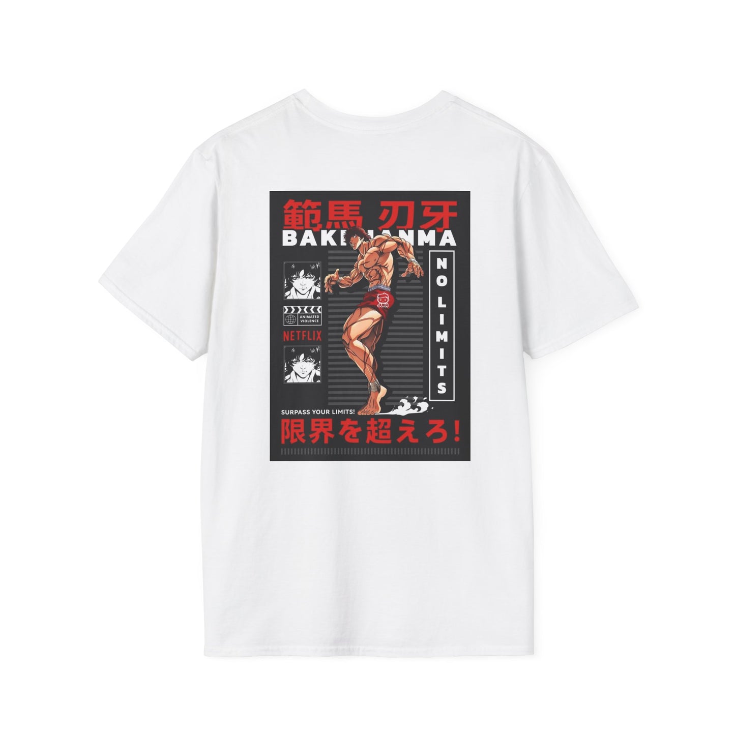 Epic Hanma Unisex Softstyle T-Shirt | Anime Gymwear, Fitness Tee, Unique Gift, Manga Merchandise, Casual Streetwear