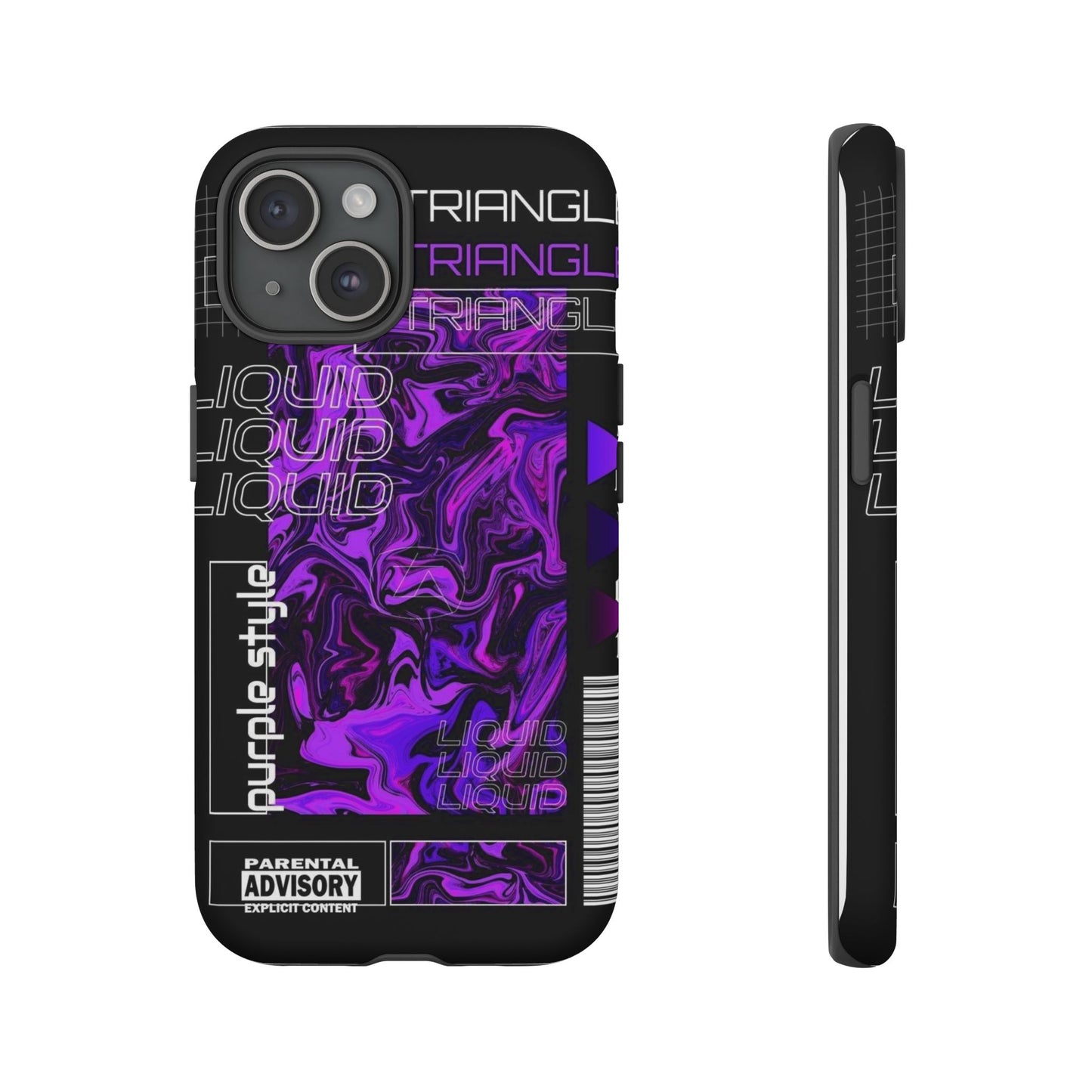 Abstract Purple Liquid Phone Case, Tough Phone Cover, Trendy Phone Accessory, Unique Gift for Tech Lovers, Modern Design for All Occasions