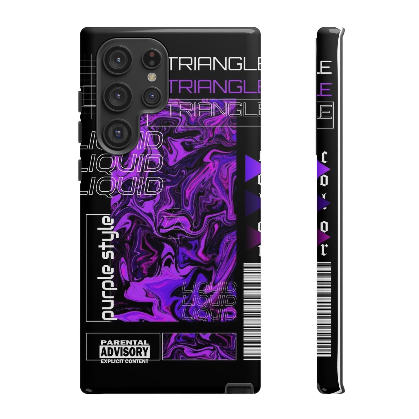 Abstract Purple Liquid Phone Case, Tough Phone Cover, Trendy Phone Accessory, Unique Gift for Tech Lovers, Modern Design for All Occasions