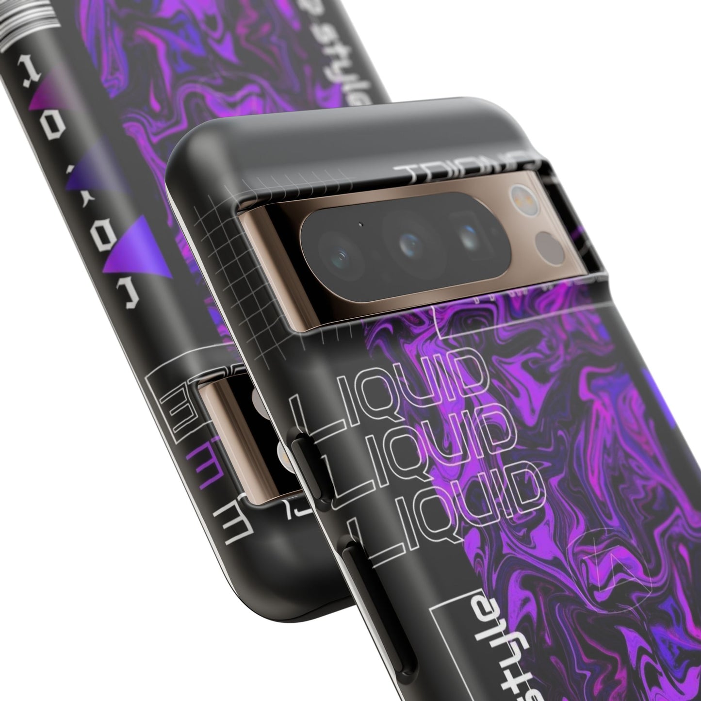 Abstract Purple Liquid Phone Case, Tough Phone Cover, Trendy Phone Accessory, Unique Gift for Tech Lovers, Modern Design for All Occasions