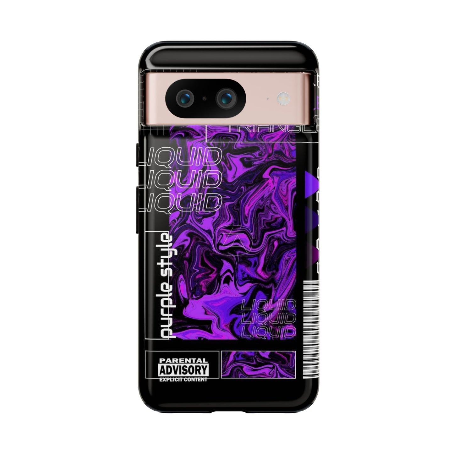 Abstract Purple Liquid Phone Case, Tough Phone Cover, Trendy Phone Accessory, Unique Gift for Tech Lovers, Modern Design for All Occasions