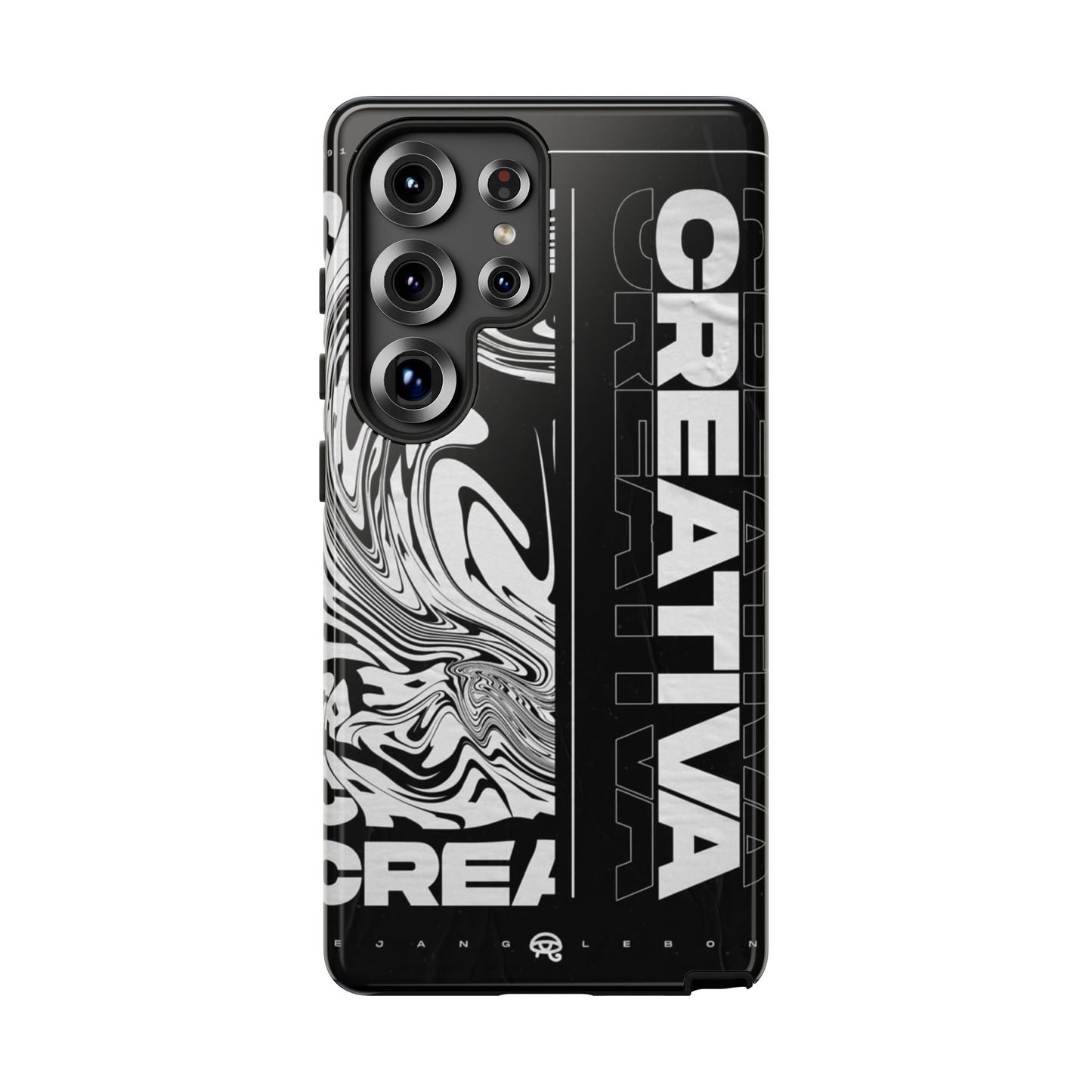 Bold Creative Phone Case, Stylish Black Marble Art, Tough Phone Cover, Gift for Artists, Unique Smartphone Protector