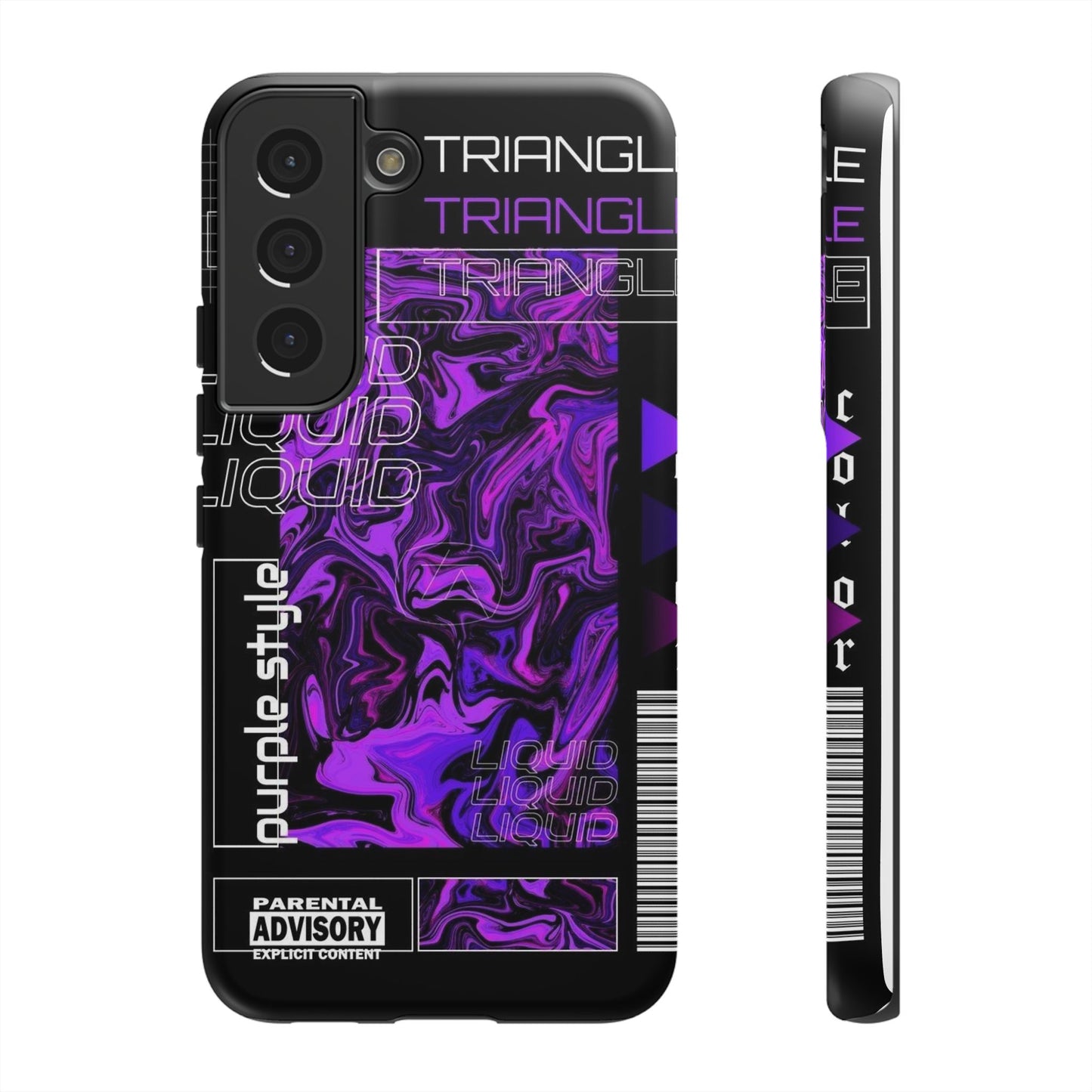 Abstract Purple Liquid Phone Case, Tough Phone Cover, Trendy Phone Accessory, Unique Gift for Tech Lovers, Modern Design for All Occasions
