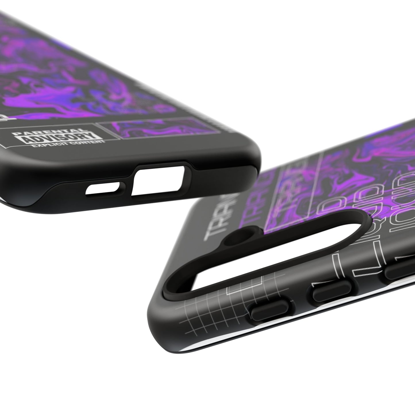 Abstract Purple Liquid Phone Case, Tough Phone Cover, Trendy Phone Accessory, Unique Gift for Tech Lovers, Modern Design for All Occasions