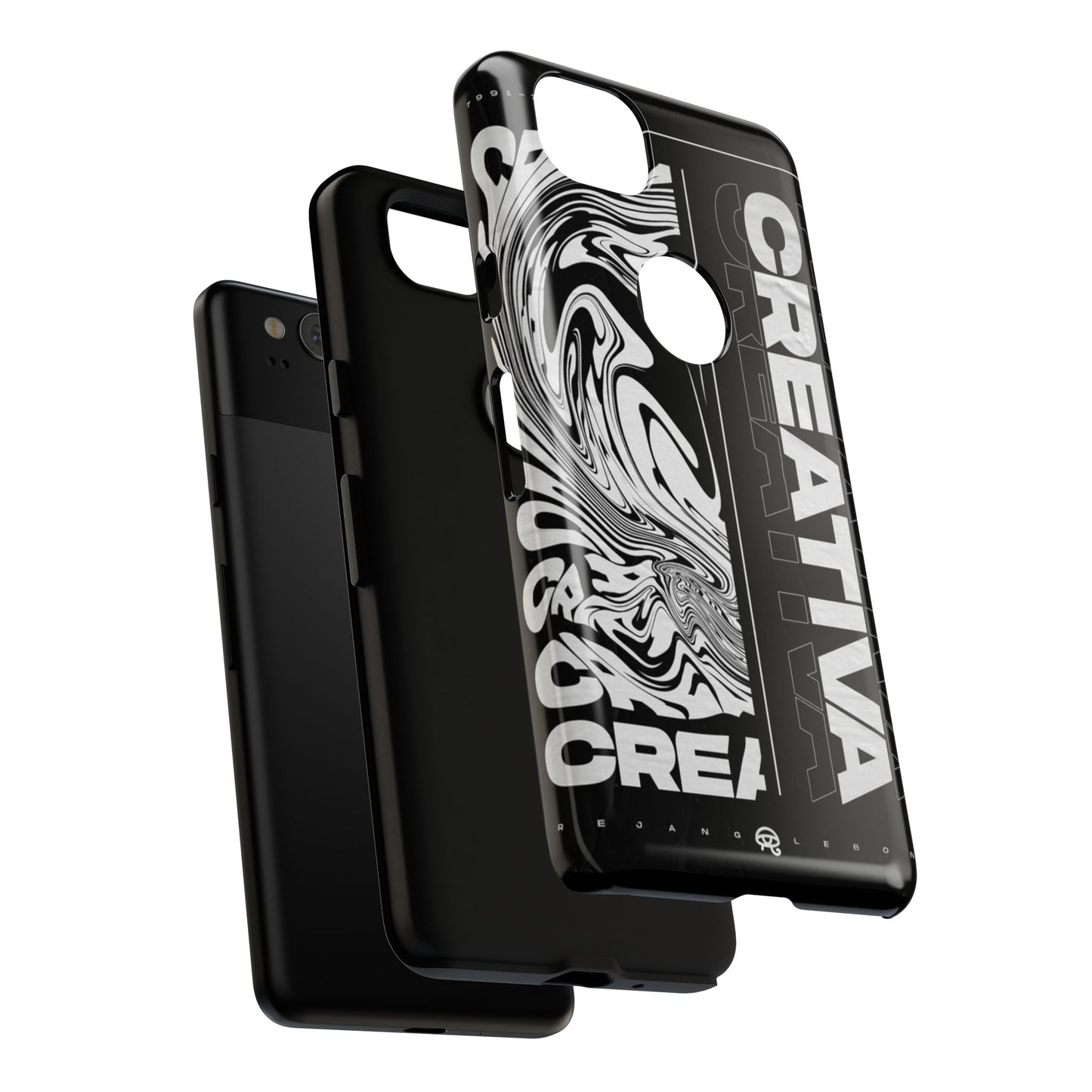 Bold Creative Phone Case, Stylish Black Marble Art, Tough Phone Cover, Gift for Artists, Unique Smartphone Protector