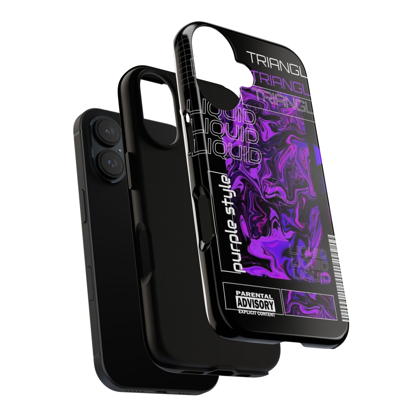 Abstract Purple Liquid Phone Case, Tough Phone Cover, Trendy Phone Accessory, Unique Gift for Tech Lovers, Modern Design for All Occasions