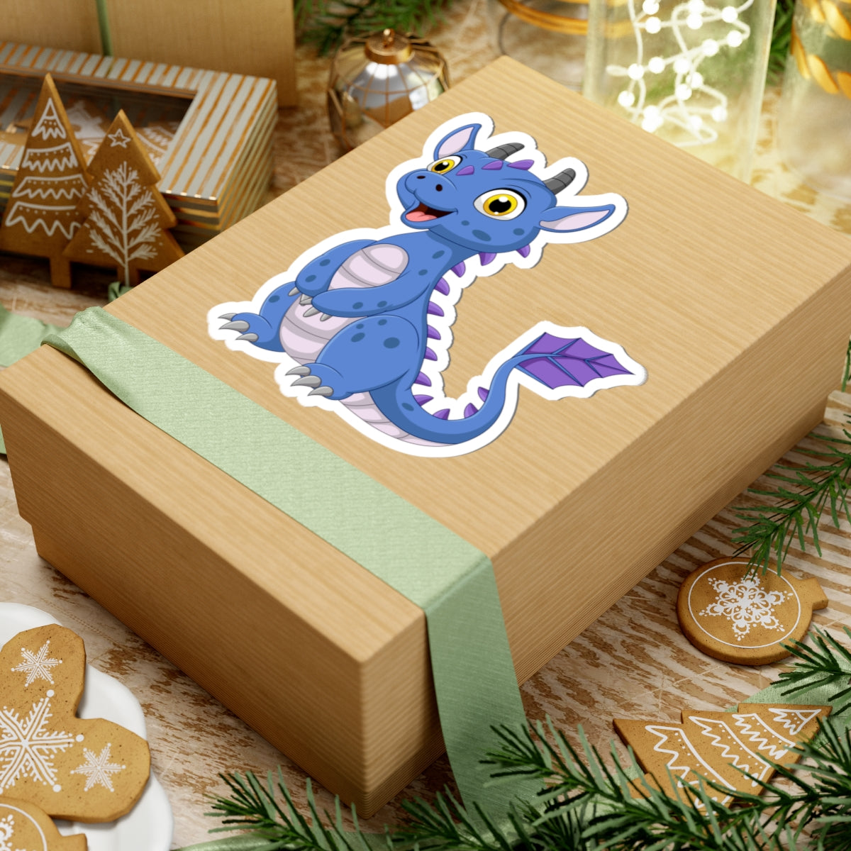 Cute Dragon Kiss-Cut Stickers | Custom Vinyl Decals, Kids Room Decor, Laptop Stickers, Birthday Party Favors, Fun Gifts