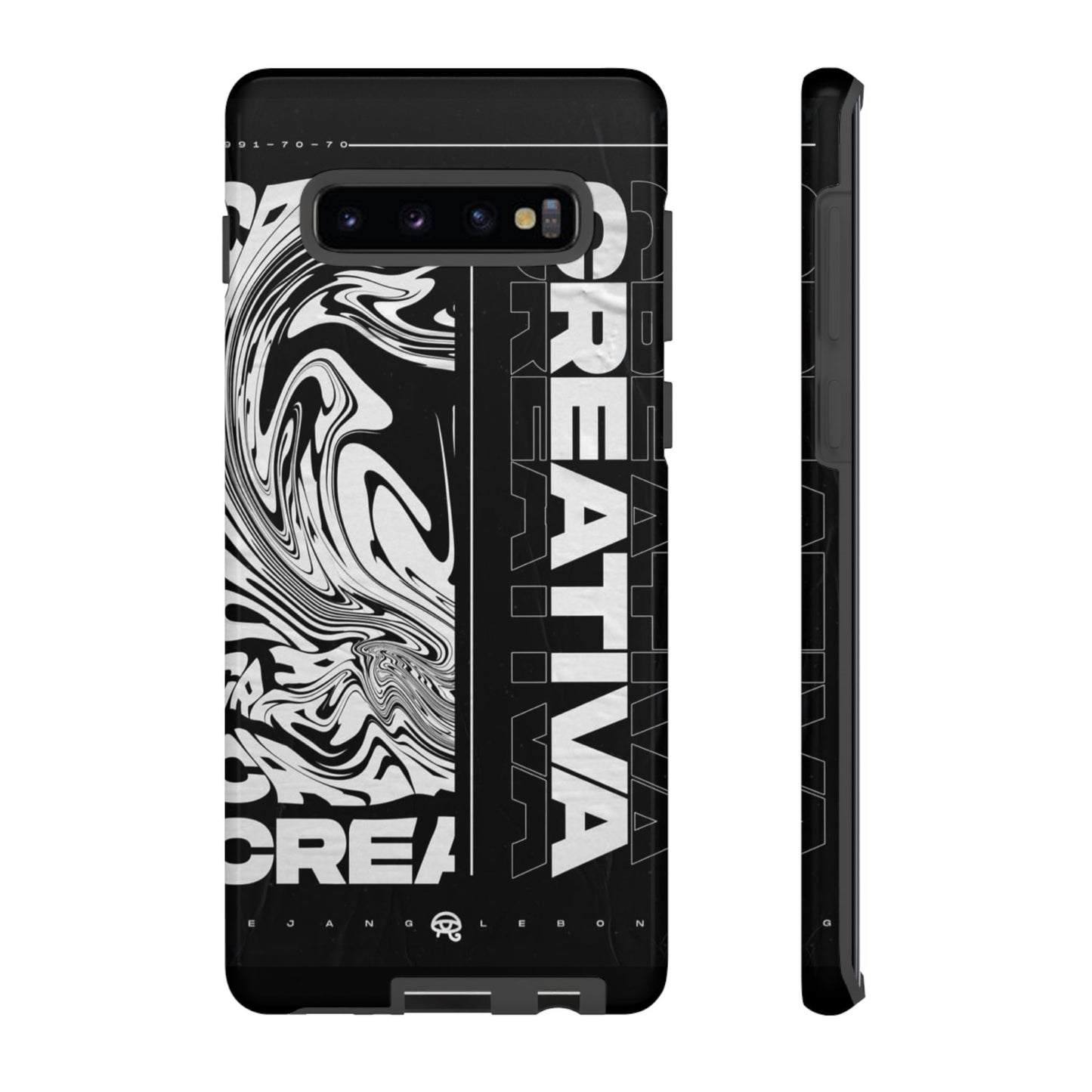 Bold Creative Phone Case, Stylish Black Marble Art, Tough Phone Cover, Gift for Artists, Unique Smartphone Protector