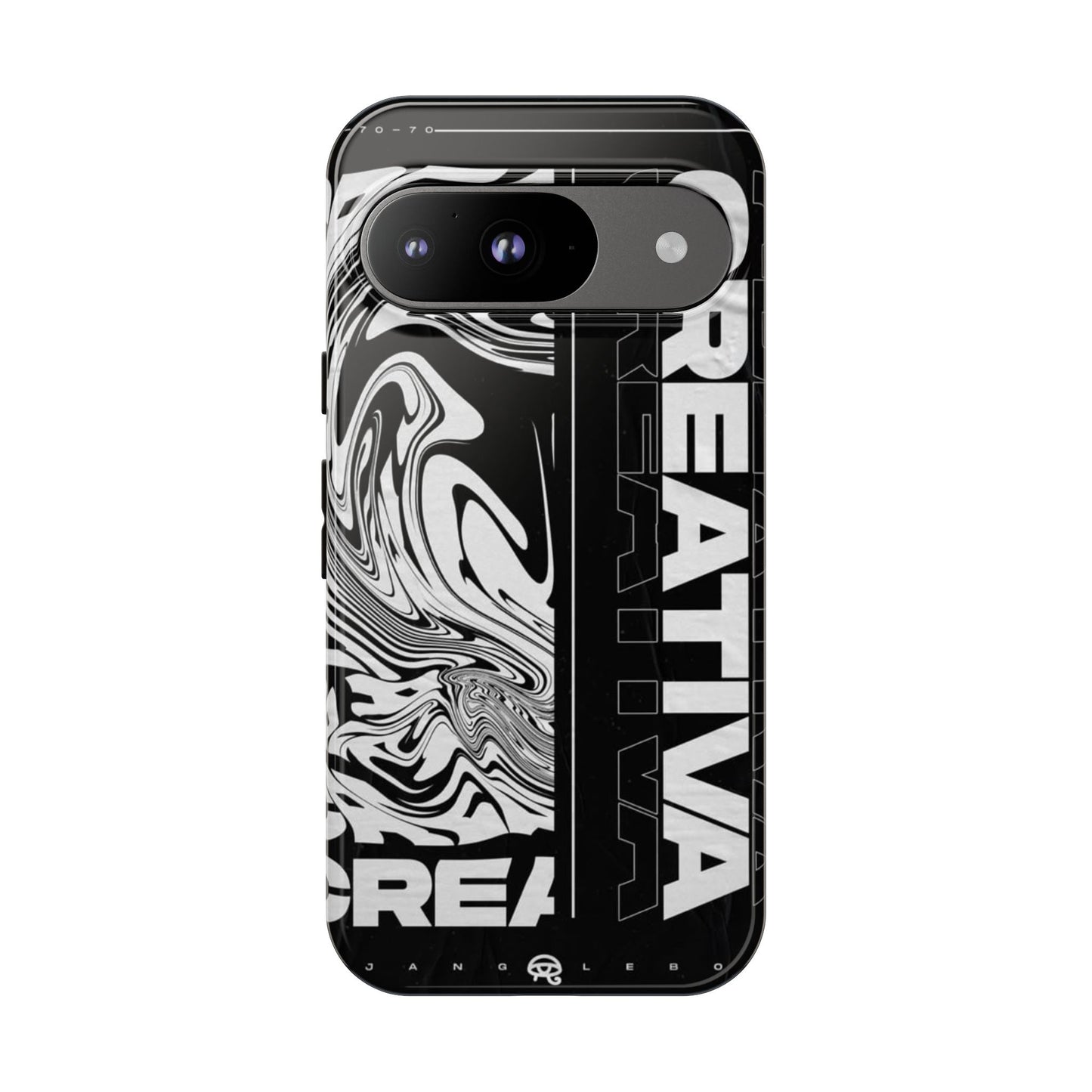 Bold Creative Phone Case, Stylish Black Marble Art, Tough Phone Cover, Gift for Artists, Unique Smartphone Protector