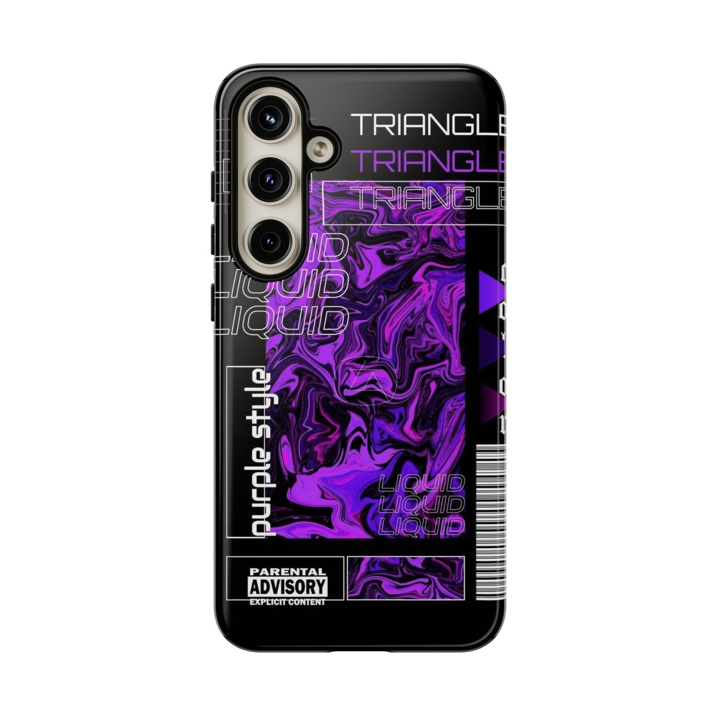 Abstract Purple Liquid Phone Case, Tough Phone Cover, Trendy Phone Accessory, Unique Gift for Tech Lovers, Modern Design for All Occasions
