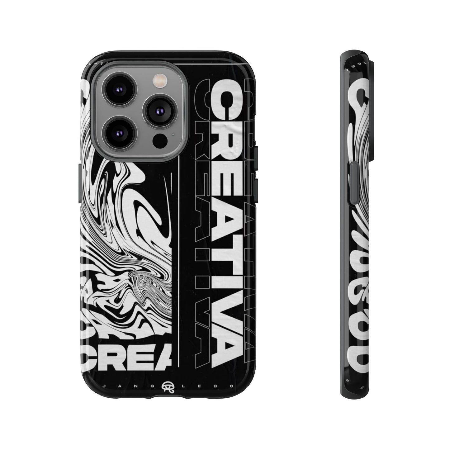 Bold Creative Phone Case, Stylish Black Marble Art, Tough Phone Cover, Gift for Artists, Unique Smartphone Protector