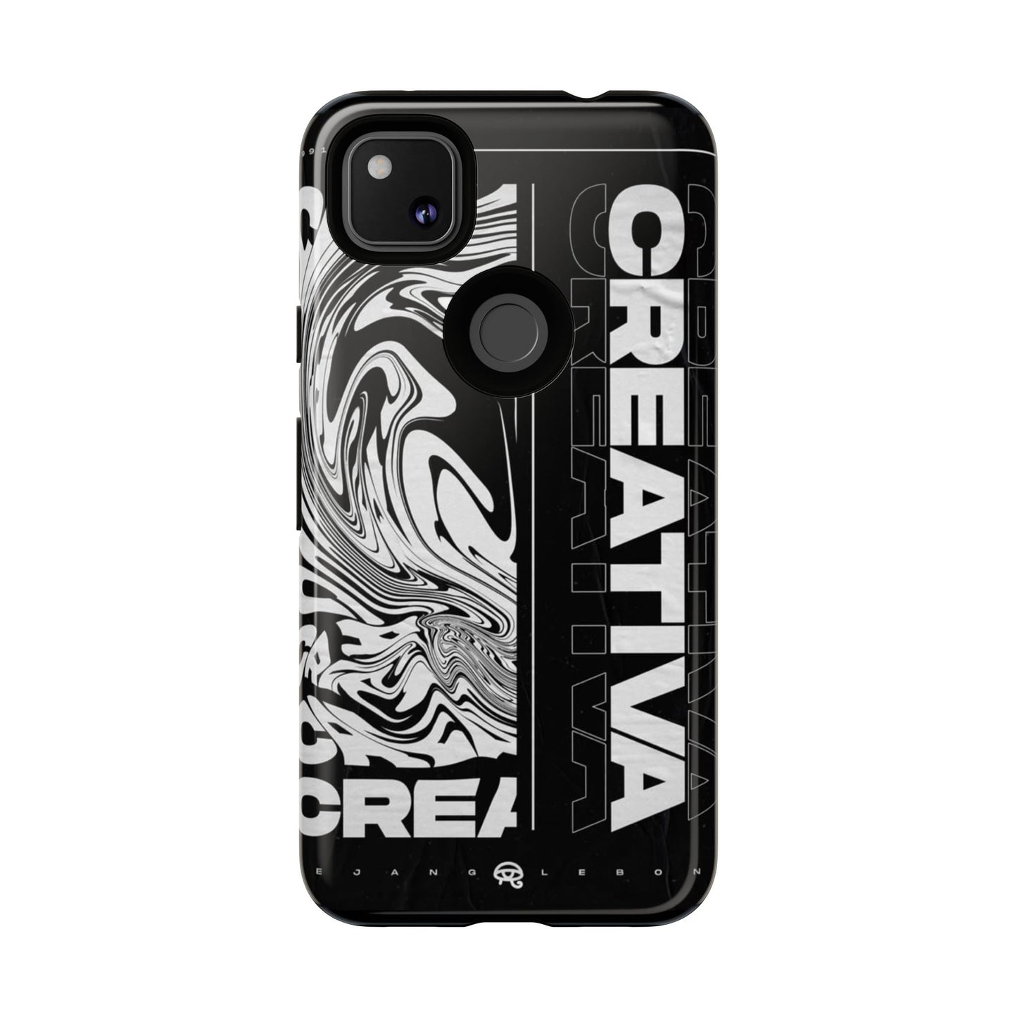 Bold Creative Phone Case, Stylish Black Marble Art, Tough Phone Cover, Gift for Artists, Unique Smartphone Protector