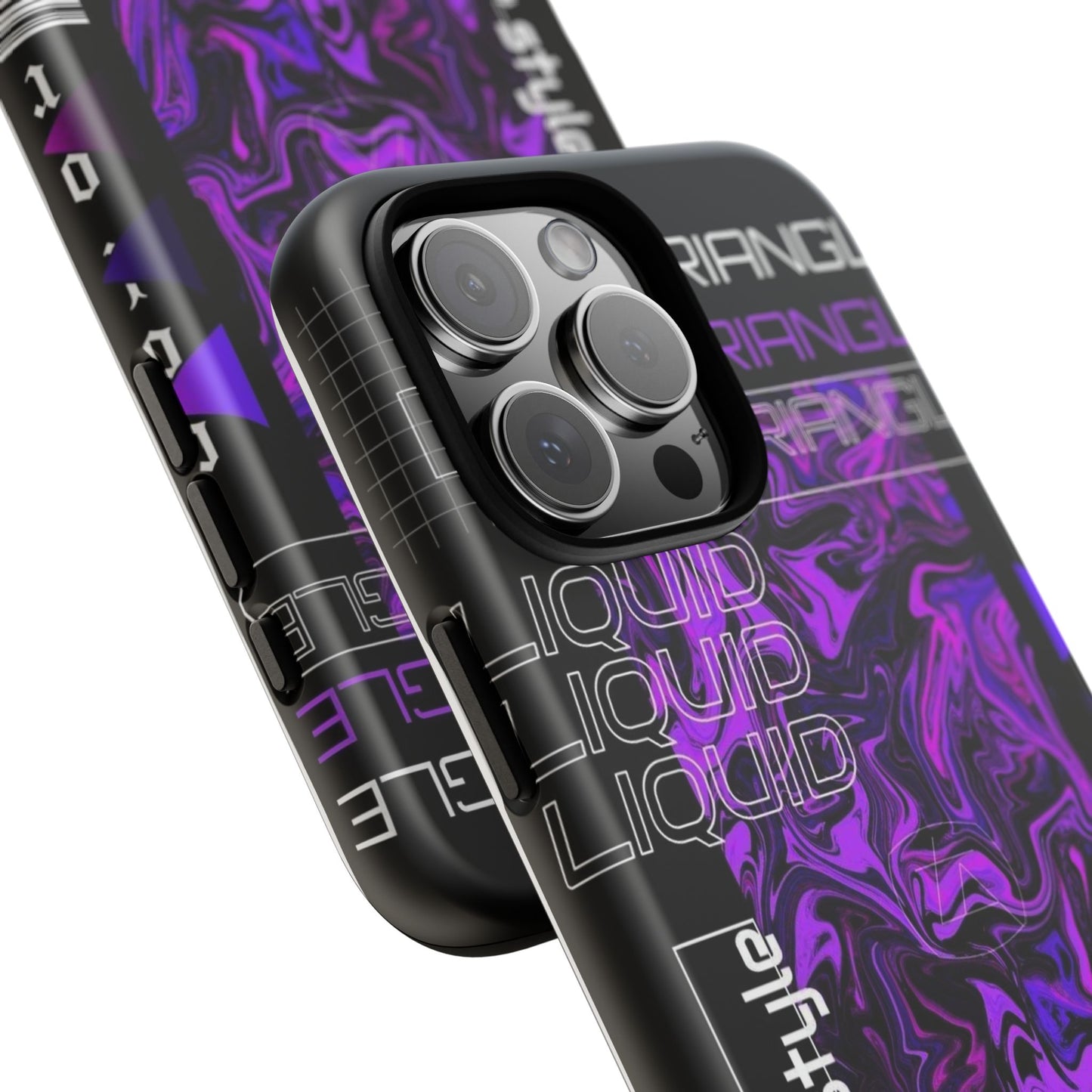 Abstract Purple Liquid Phone Case, Tough Phone Cover, Trendy Phone Accessory, Unique Gift for Tech Lovers, Modern Design for All Occasions
