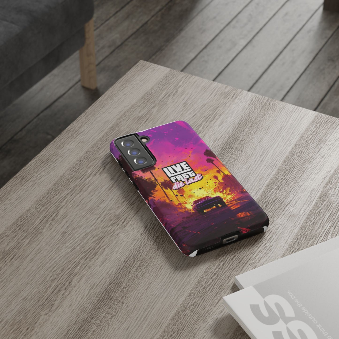 Tough Cases for Adventurers | Live Fast Die Last Phone Case, Durable Phone Cover, Trendy Accessory, Gift for Car Enthusiasts, Unique Design