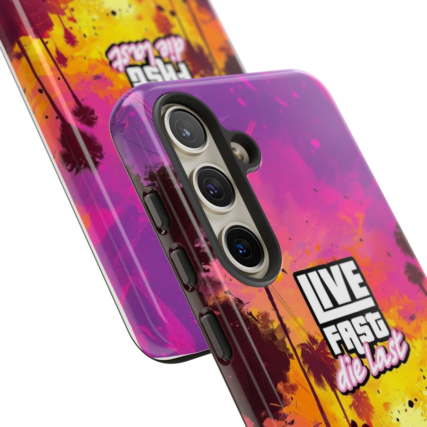 Tough Cases for Adventurers | Live Fast Die Last Phone Case, Durable Phone Cover, Trendy Accessory, Gift for Car Enthusiasts, Unique Design