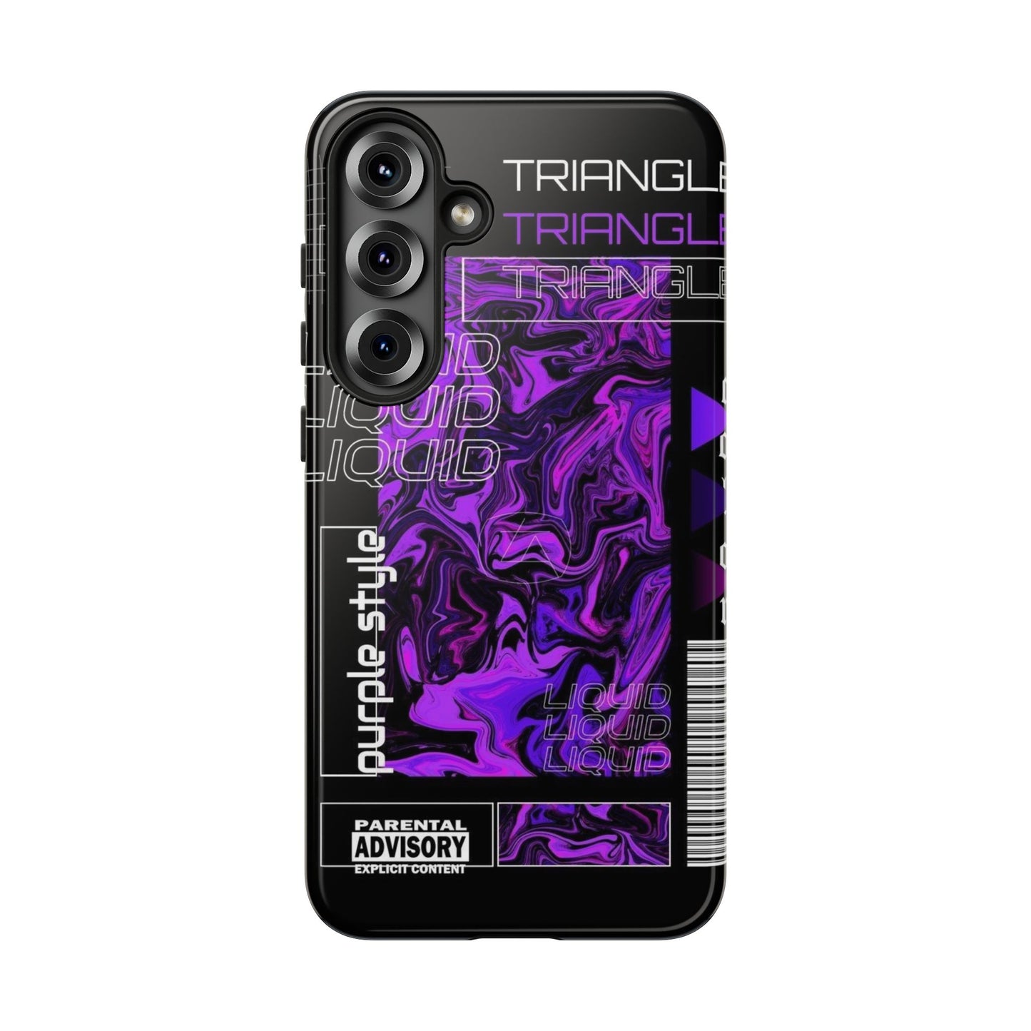 Abstract Purple Liquid Phone Case, Tough Phone Cover, Trendy Phone Accessory, Unique Gift for Tech Lovers, Modern Design for All Occasions