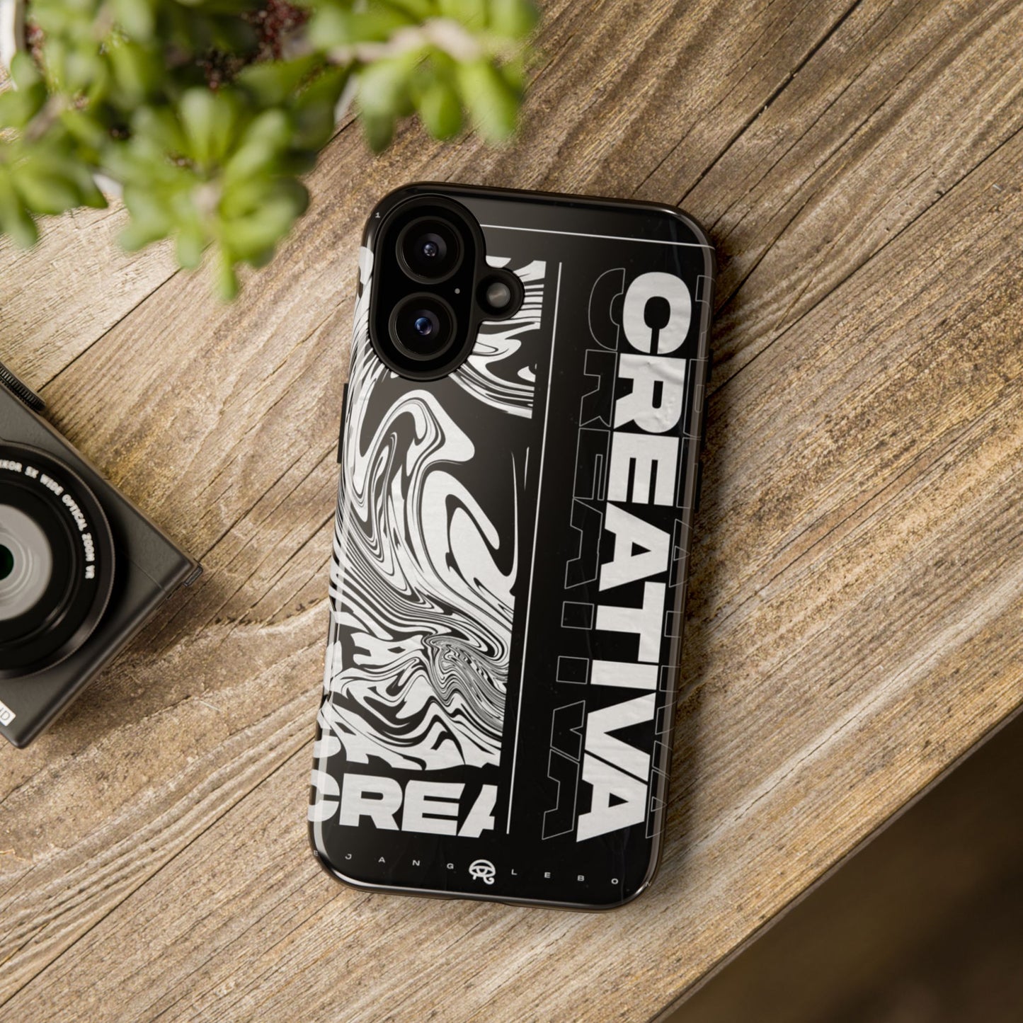 Bold Creative Phone Case, Stylish Black Marble Art, Tough Phone Cover, Gift for Artists, Unique Smartphone Protector
