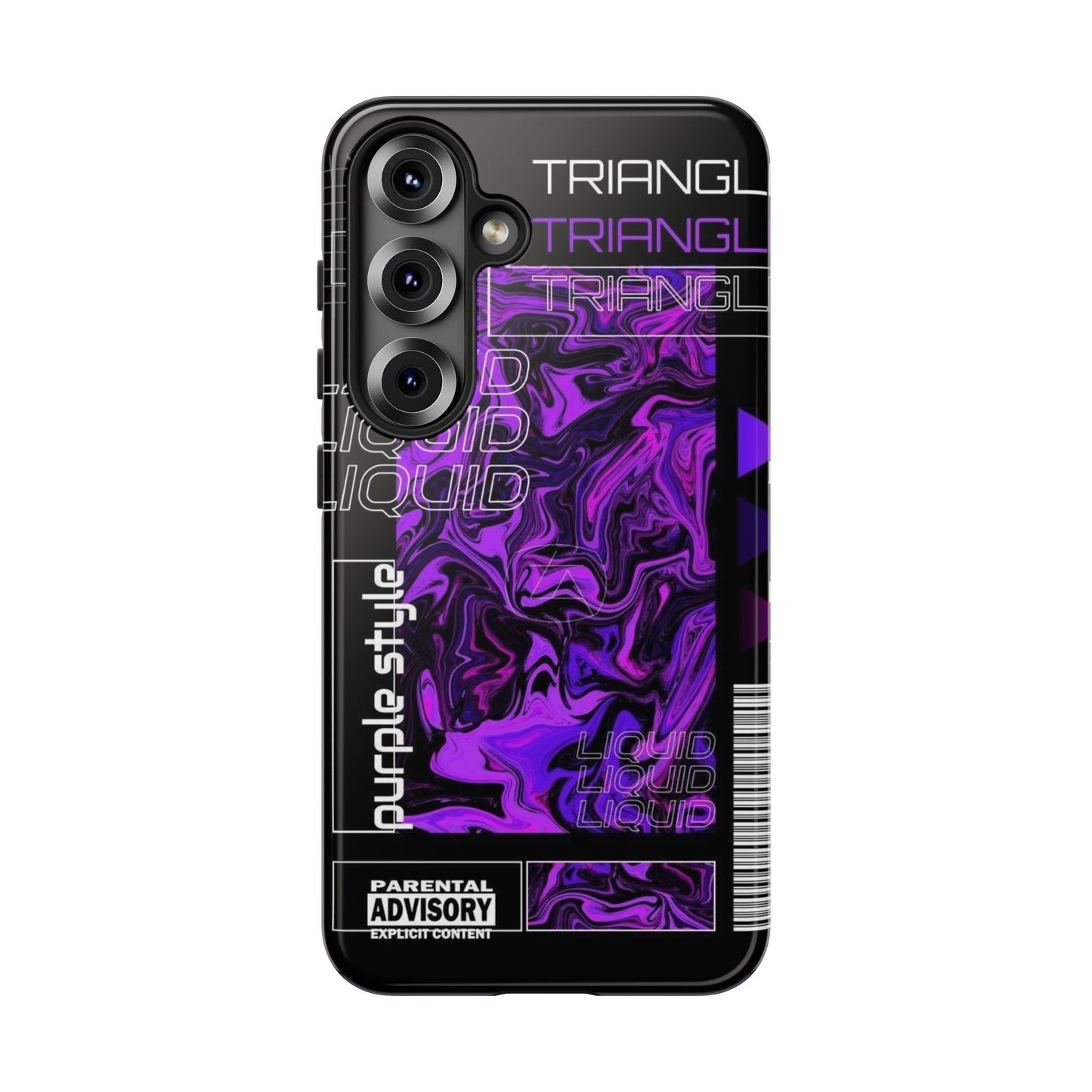 Abstract Purple Liquid Phone Case, Tough Phone Cover, Trendy Phone Accessory, Unique Gift for Tech Lovers, Modern Design for All Occasions