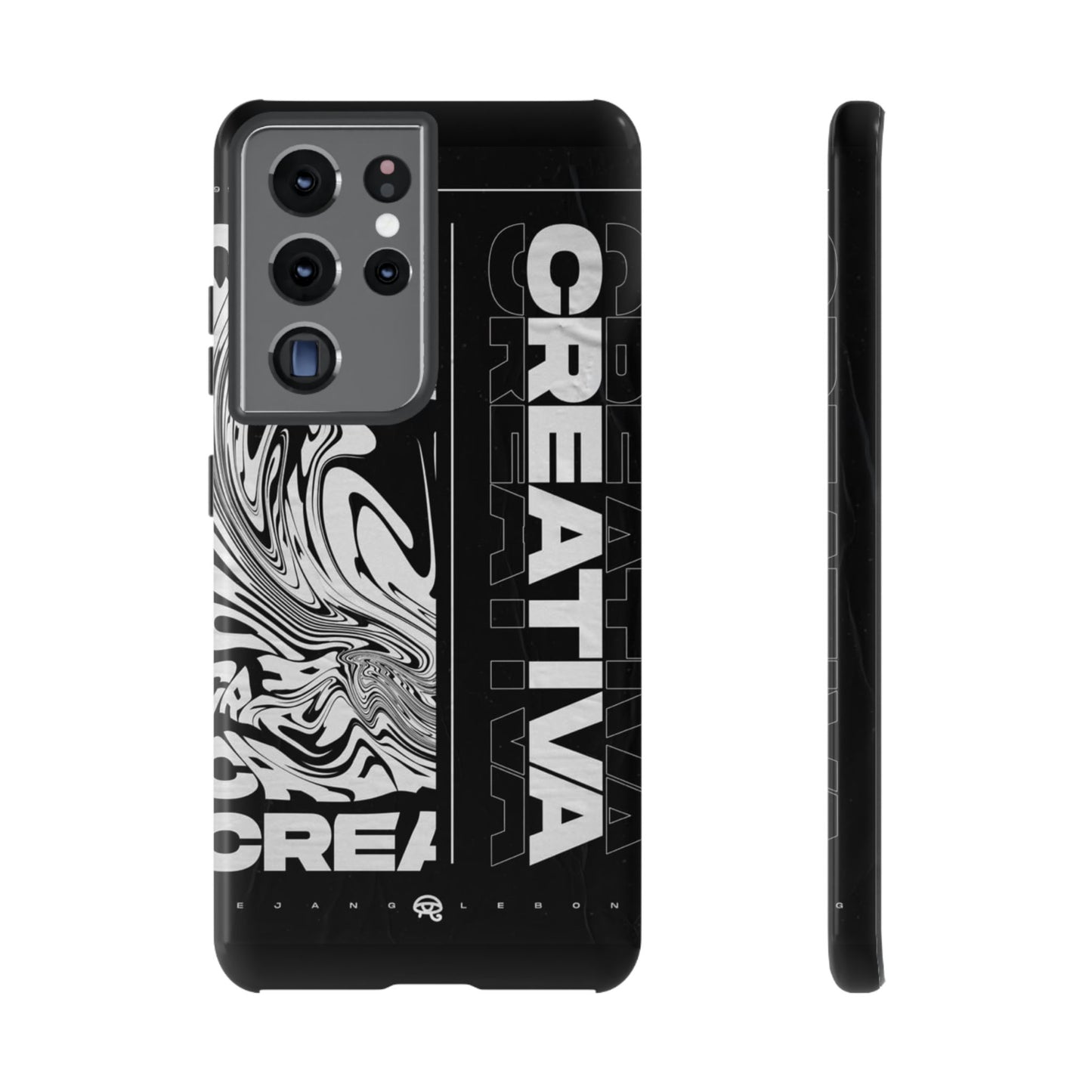Bold Creative Phone Case, Stylish Black Marble Art, Tough Phone Cover, Gift for Artists, Unique Smartphone Protector
