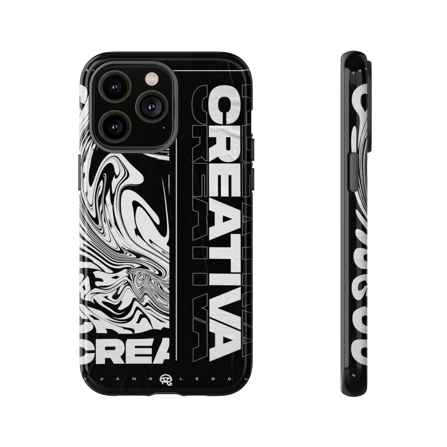 Bold Creative Phone Case, Stylish Black Marble Art, Tough Phone Cover, Gift for Artists, Unique Smartphone Protector