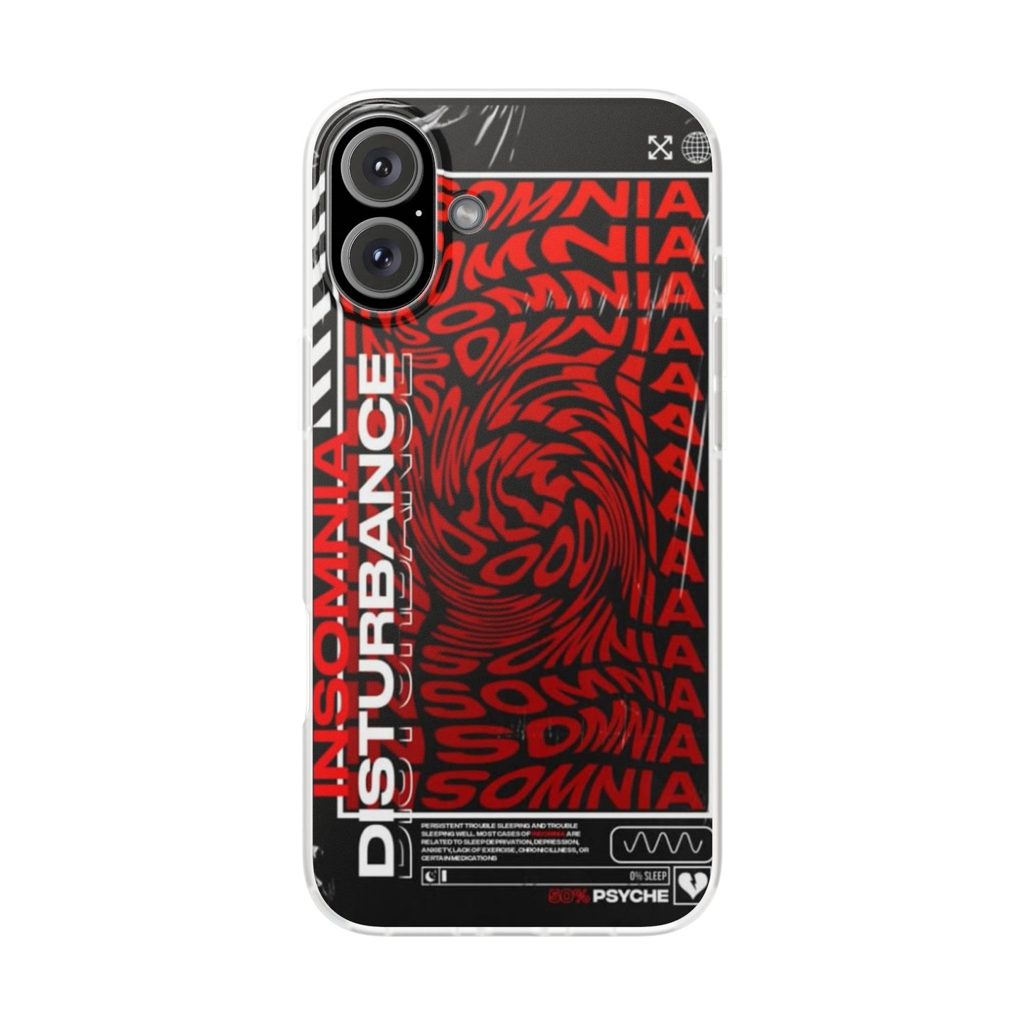Insomnia Flexi Cases | Stylish Phone Cover for Night Owls, Unique Design, Perfect Gift for Students, Trendy Accessory, Phone Protection