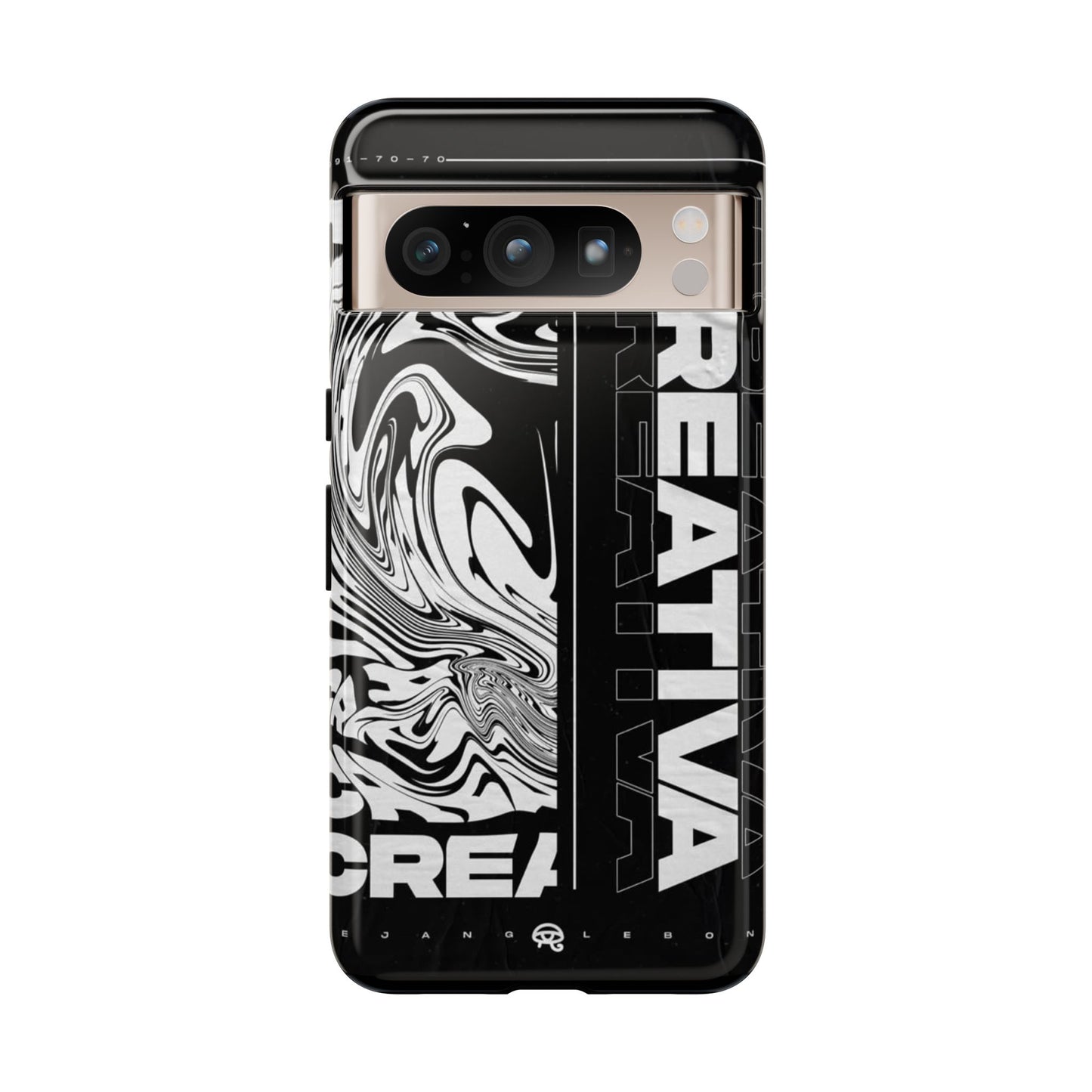Bold Creative Phone Case, Stylish Black Marble Art, Tough Phone Cover, Gift for Artists, Unique Smartphone Protector