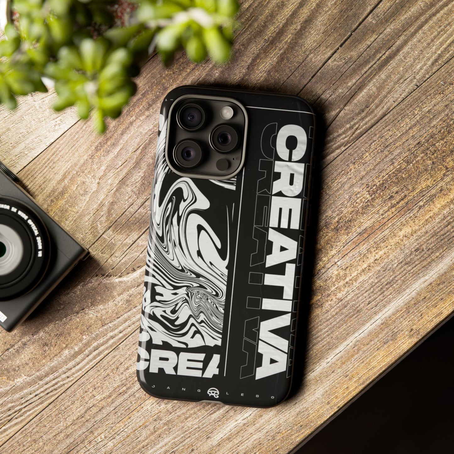 Bold Creative Phone Case, Stylish Black Marble Art, Tough Phone Cover, Gift for Artists, Unique Smartphone Protector