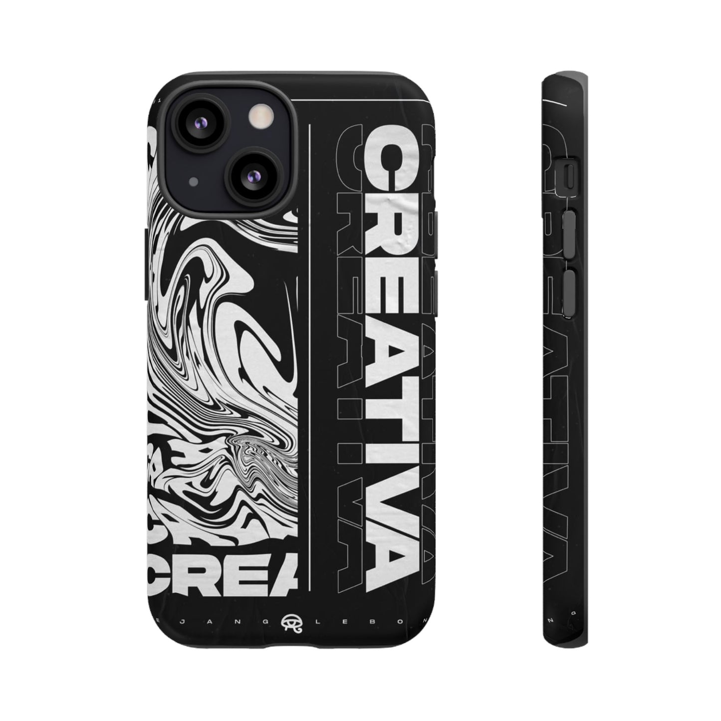 Bold Creative Phone Case, Stylish Black Marble Art, Tough Phone Cover, Gift for Artists, Unique Smartphone Protector