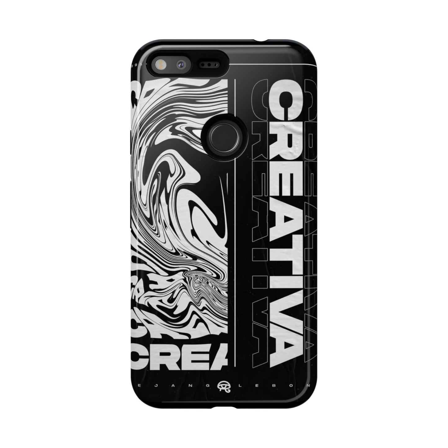 Bold Creative Phone Case, Stylish Black Marble Art, Tough Phone Cover, Gift for Artists, Unique Smartphone Protector