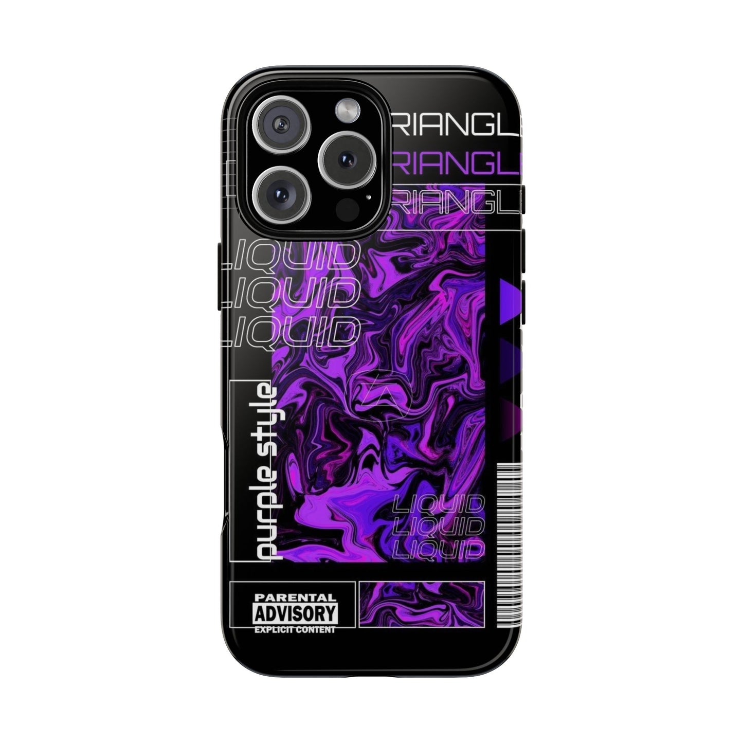 Abstract Purple Liquid Phone Case, Tough Phone Cover, Trendy Phone Accessory, Unique Gift for Tech Lovers, Modern Design for All Occasions