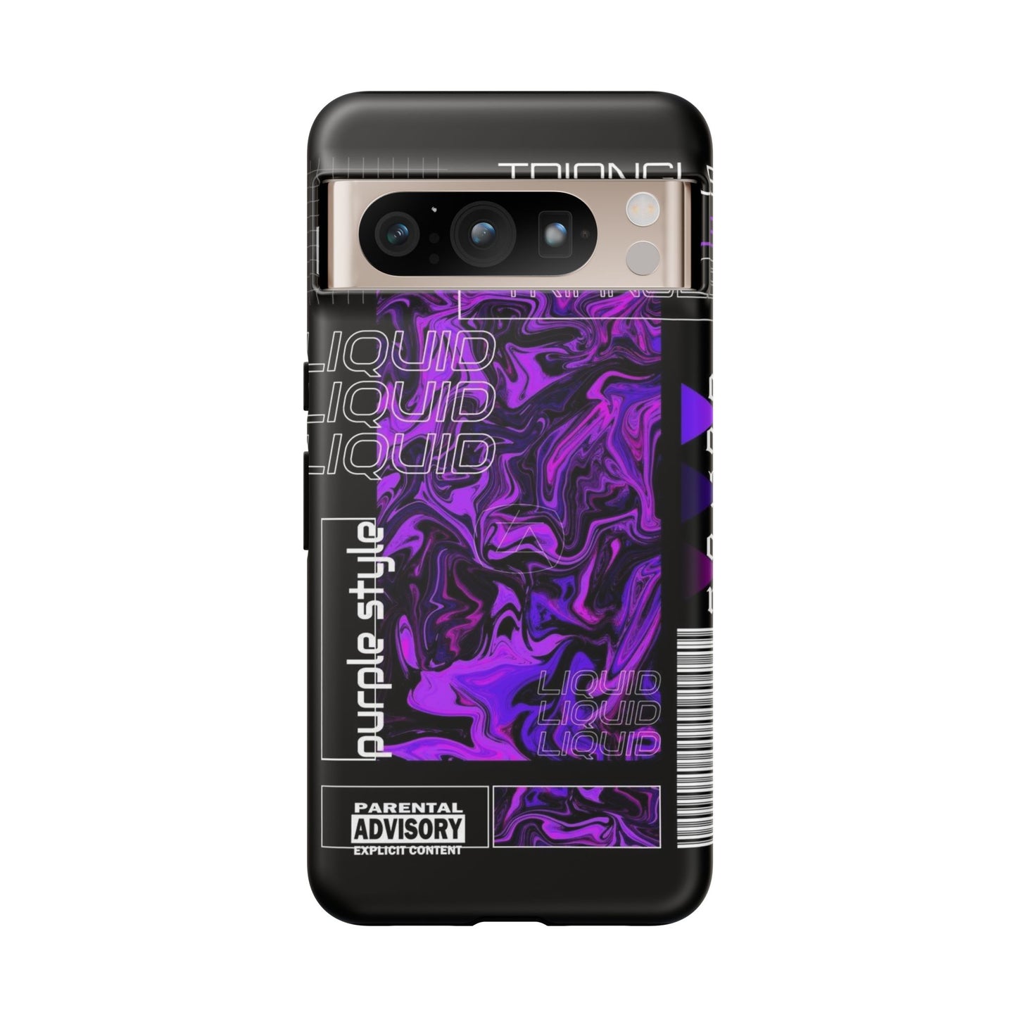 Abstract Purple Liquid Phone Case, Tough Phone Cover, Trendy Phone Accessory, Unique Gift for Tech Lovers, Modern Design for All Occasions