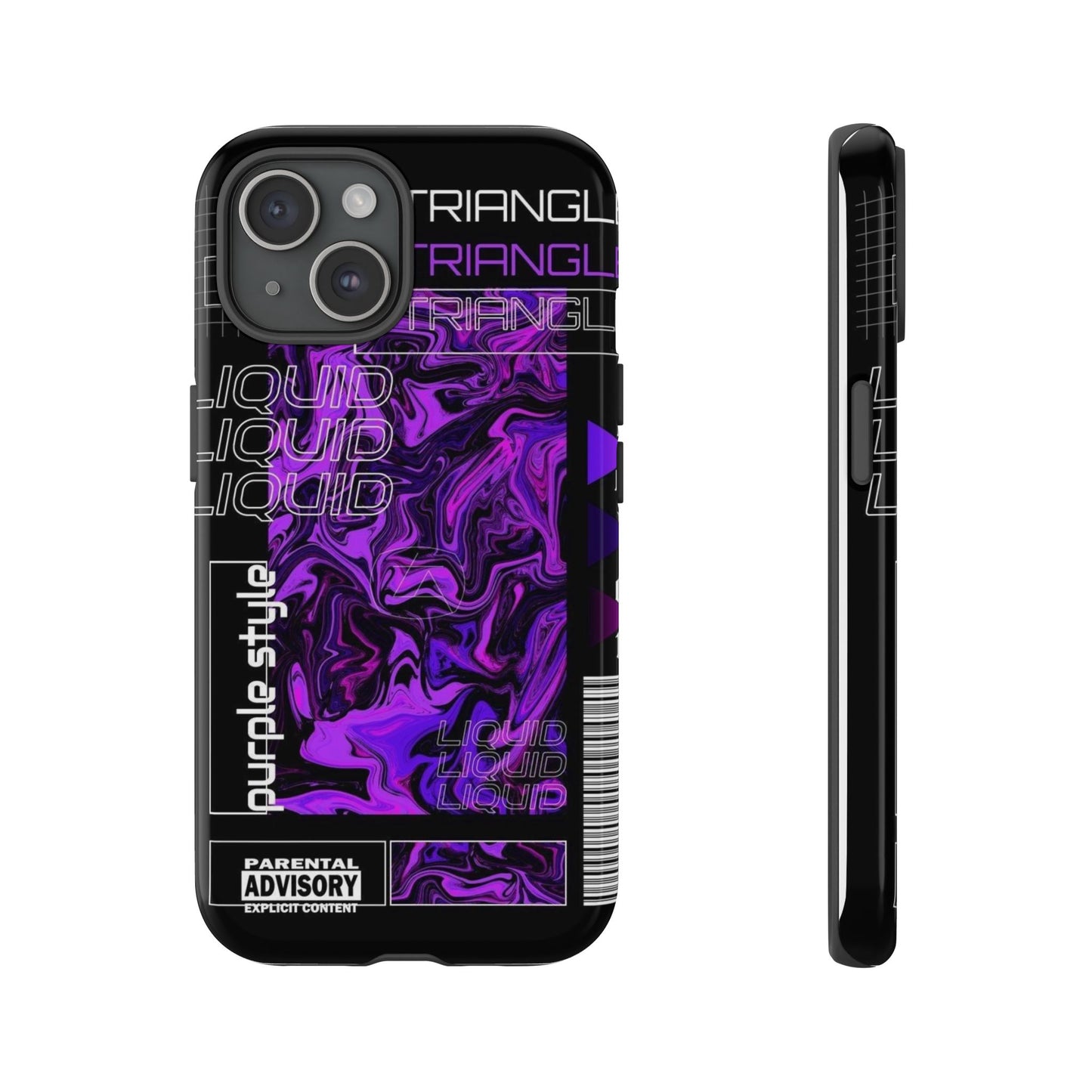 Abstract Purple Liquid Phone Case, Tough Phone Cover, Trendy Phone Accessory, Unique Gift for Tech Lovers, Modern Design for All Occasions