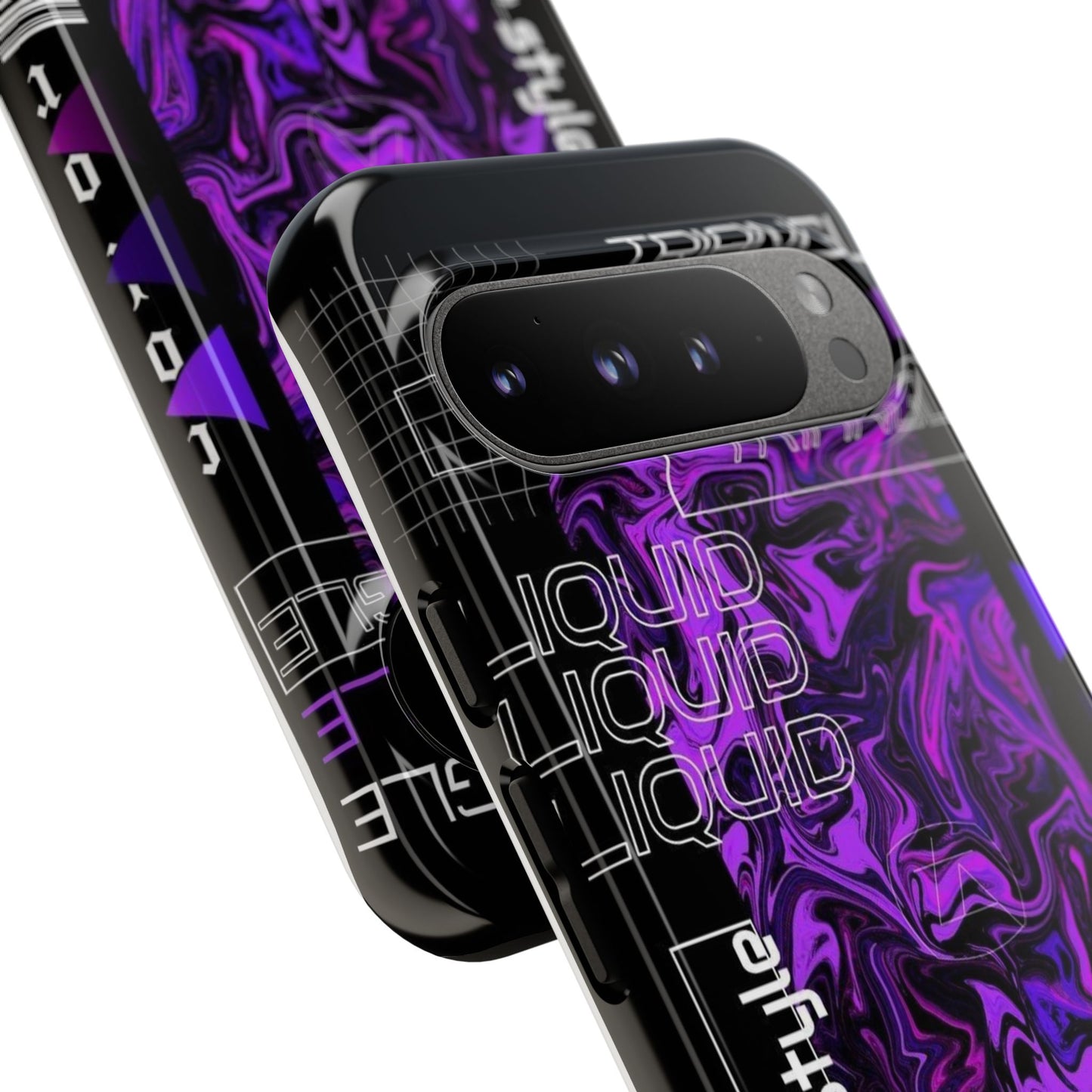 Abstract Purple Liquid Phone Case, Tough Phone Cover, Trendy Phone Accessory, Unique Gift for Tech Lovers, Modern Design for All Occasions