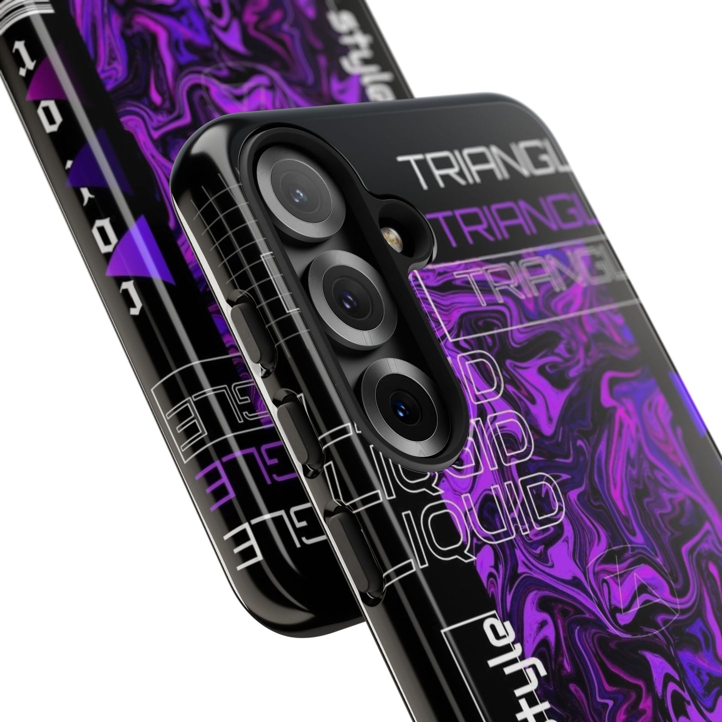 Abstract Purple Liquid Phone Case, Tough Phone Cover, Trendy Phone Accessory, Unique Gift for Tech Lovers, Modern Design for All Occasions