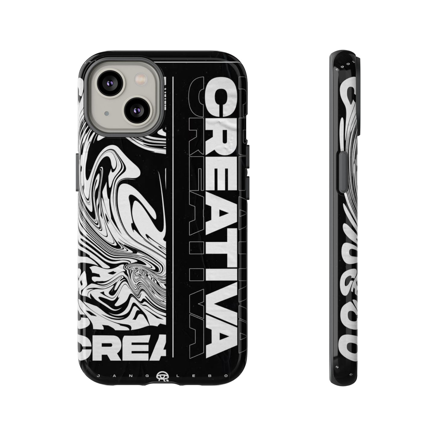 Bold Creative Phone Case, Stylish Black Marble Art, Tough Phone Cover, Gift for Artists, Unique Smartphone Protector