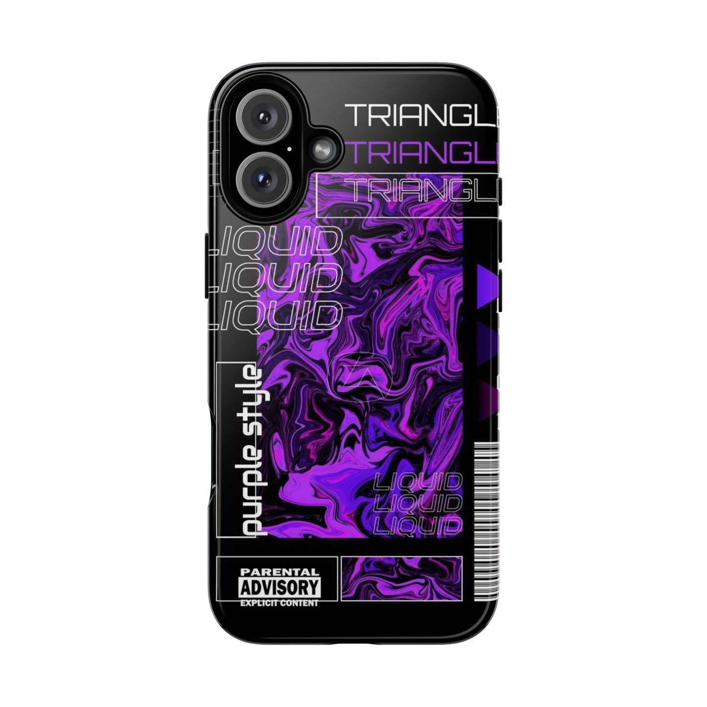 Abstract Purple Liquid Phone Case, Tough Phone Cover, Trendy Phone Accessory, Unique Gift for Tech Lovers, Modern Design for All Occasions