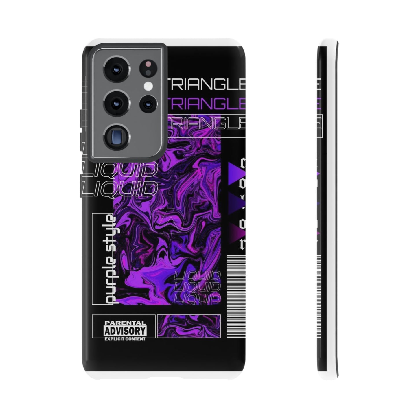 Abstract Purple Liquid Phone Case, Tough Phone Cover, Trendy Phone Accessory, Unique Gift for Tech Lovers, Modern Design for All Occasions
