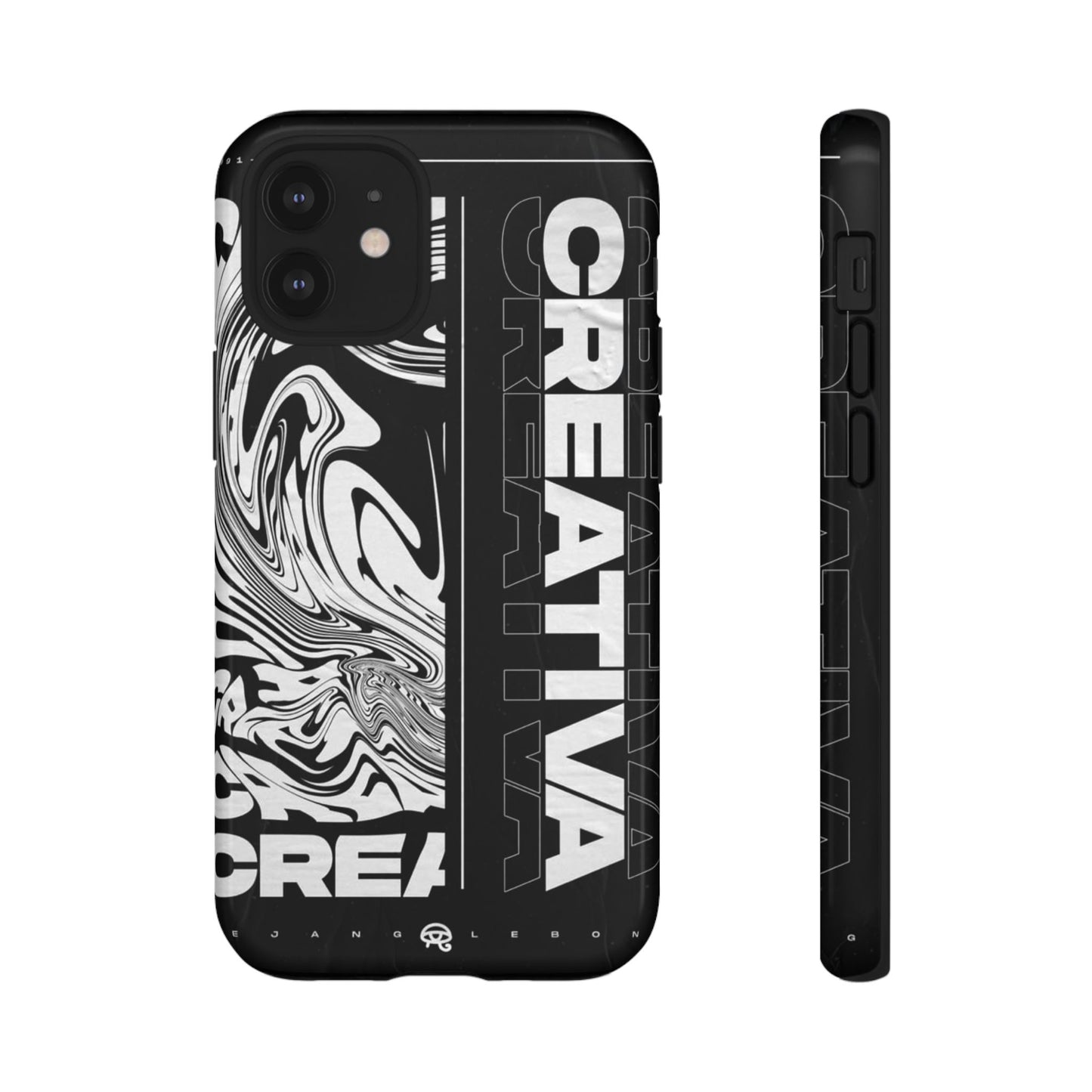 Bold Creative Phone Case, Stylish Black Marble Art, Tough Phone Cover, Gift for Artists, Unique Smartphone Protector