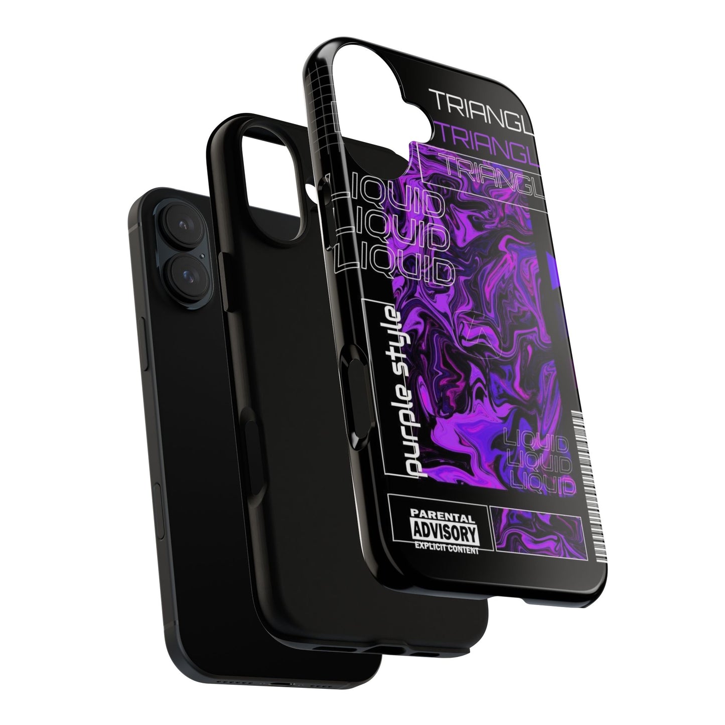 Abstract Purple Liquid Phone Case, Tough Phone Cover, Trendy Phone Accessory, Unique Gift for Tech Lovers, Modern Design for All Occasions