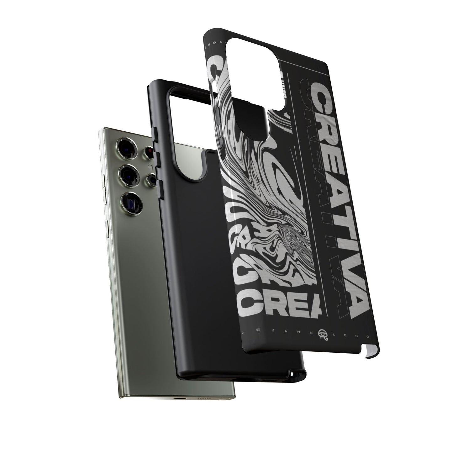 Bold Creative Phone Case, Stylish Black Marble Art, Tough Phone Cover, Gift for Artists, Unique Smartphone Protector