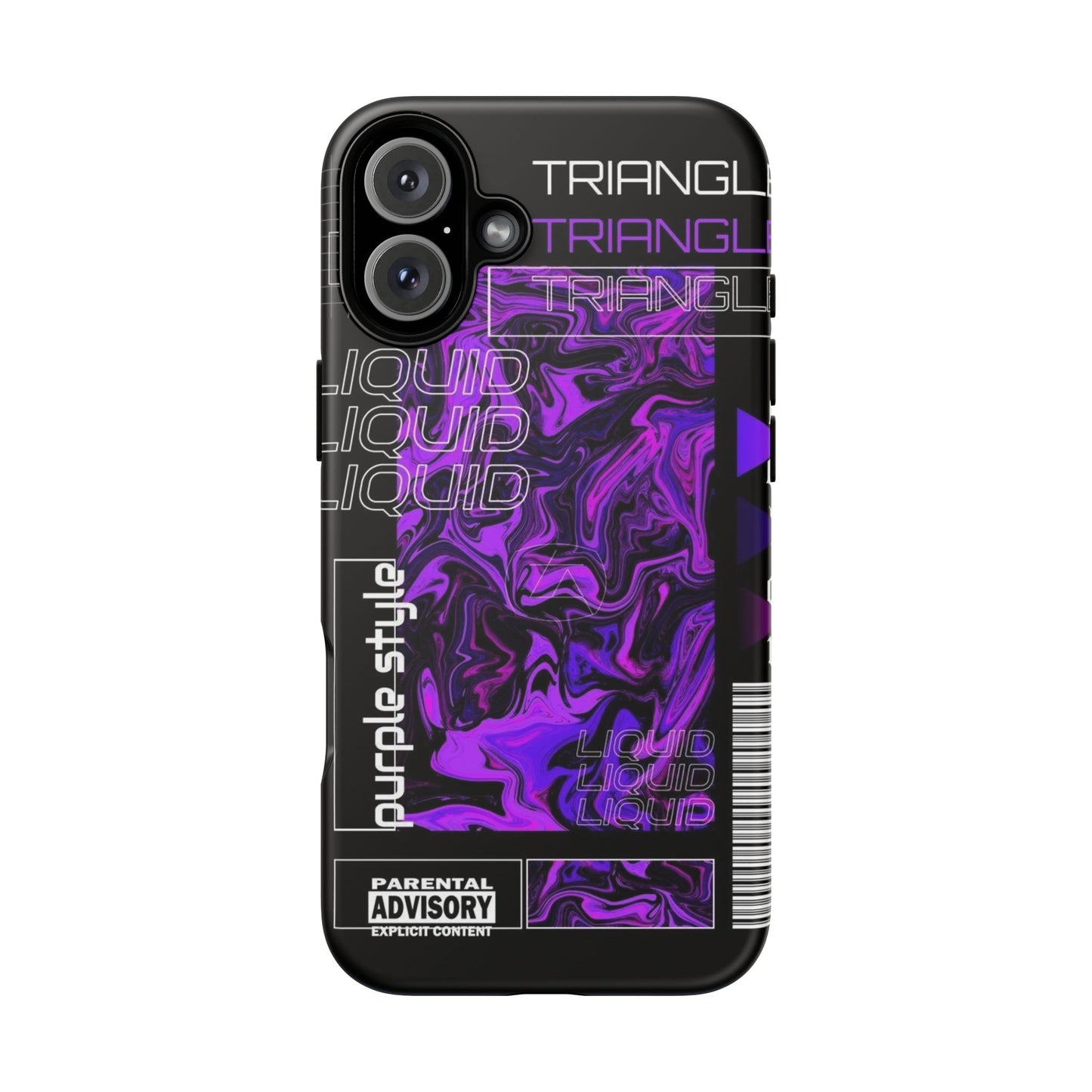 Abstract Purple Liquid Phone Case, Tough Phone Cover, Trendy Phone Accessory, Unique Gift for Tech Lovers, Modern Design for All Occasions
