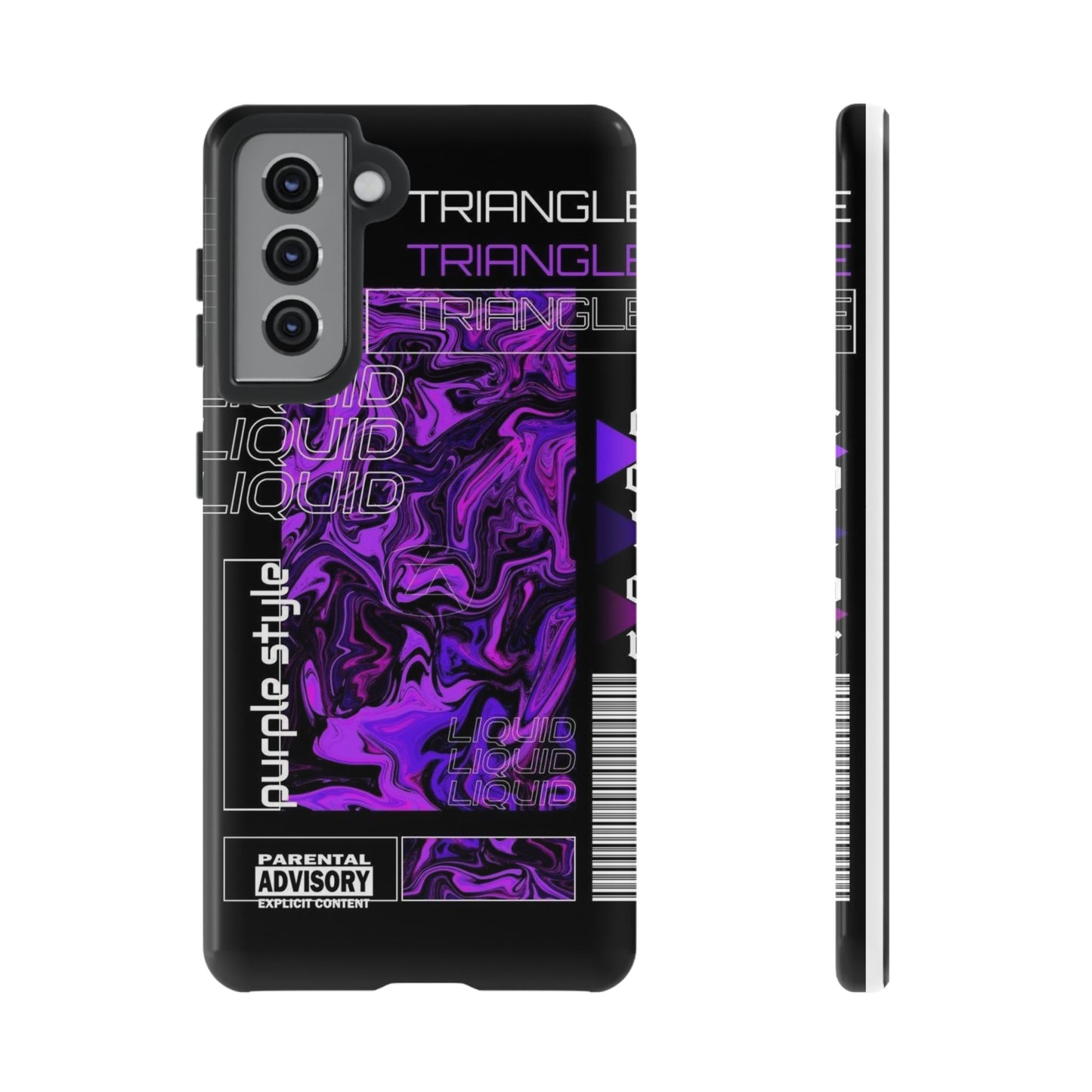 Abstract Purple Liquid Phone Case, Tough Phone Cover, Trendy Phone Accessory, Unique Gift for Tech Lovers, Modern Design for All Occasions